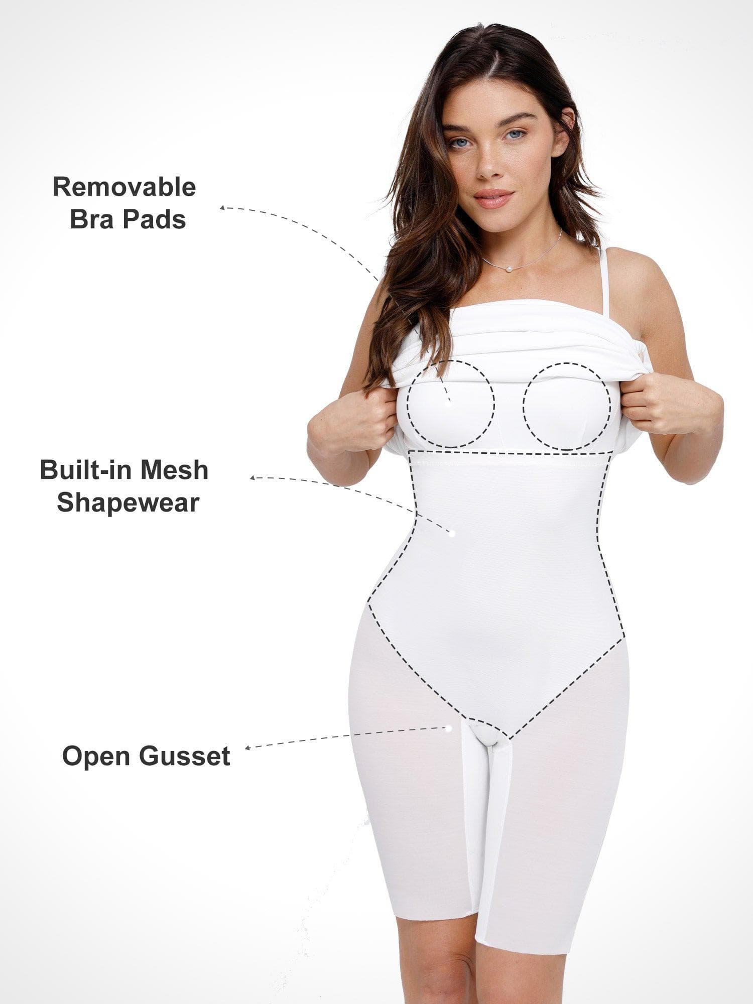 Popilush Bluetag Cooling Shapewear Slimming Midi Tube Dress - Image 30