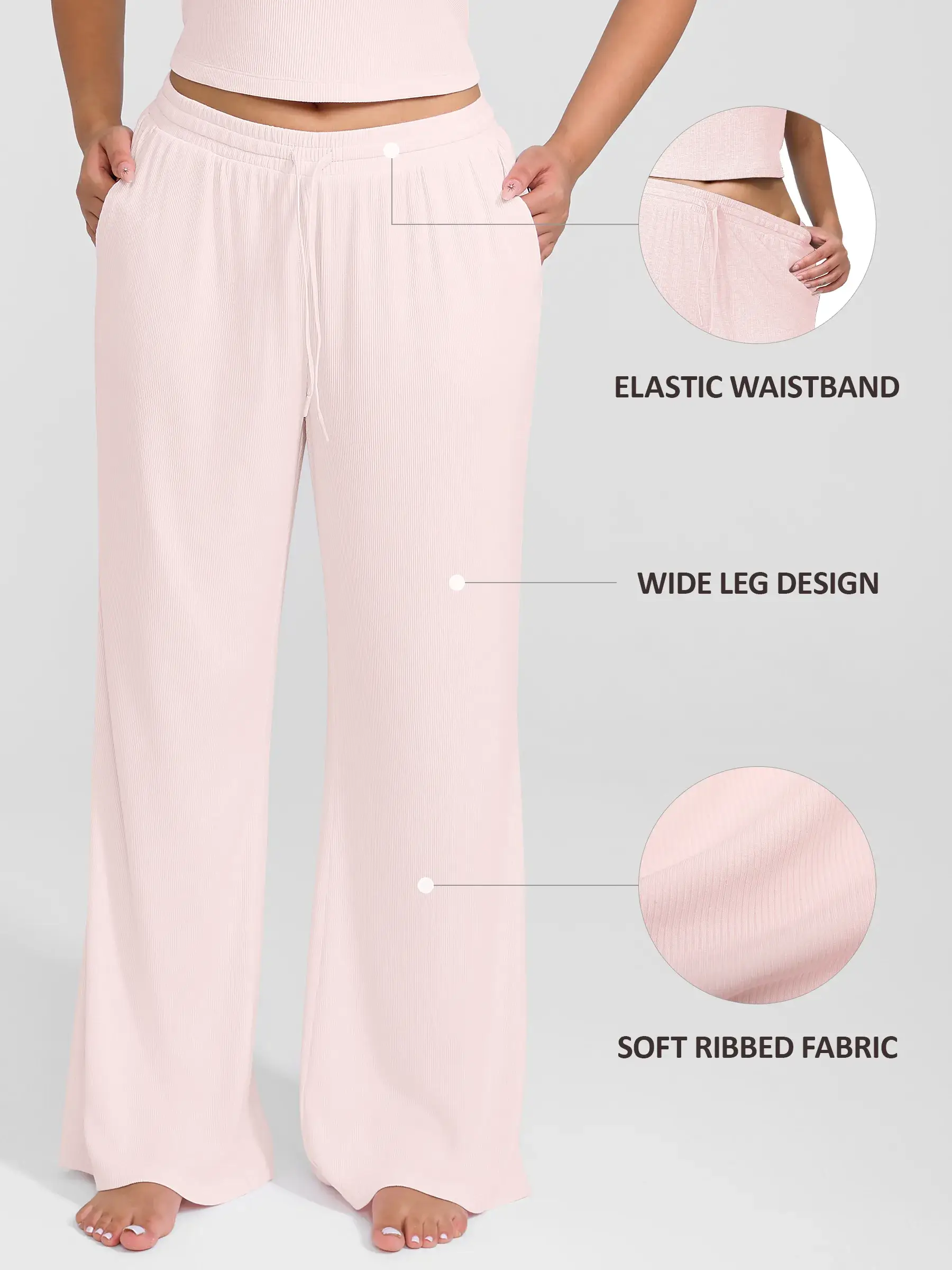 Feelingirl Breathable Ribbed Loungewear Pants - Image 15