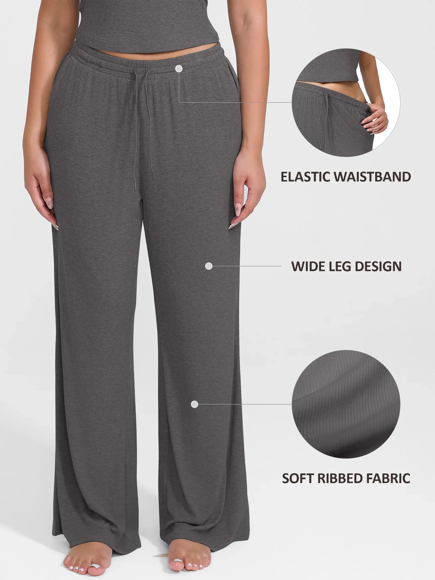 Feelingirl Breathable Ribbed Loungewear Pants - Image 20