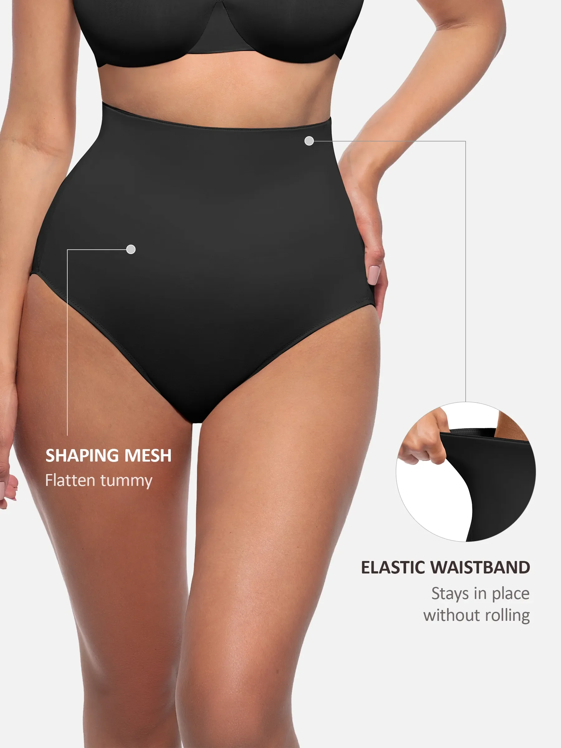 Feelingirl Built-in Elastic Mid-Waist Shaping Panties - Image 18