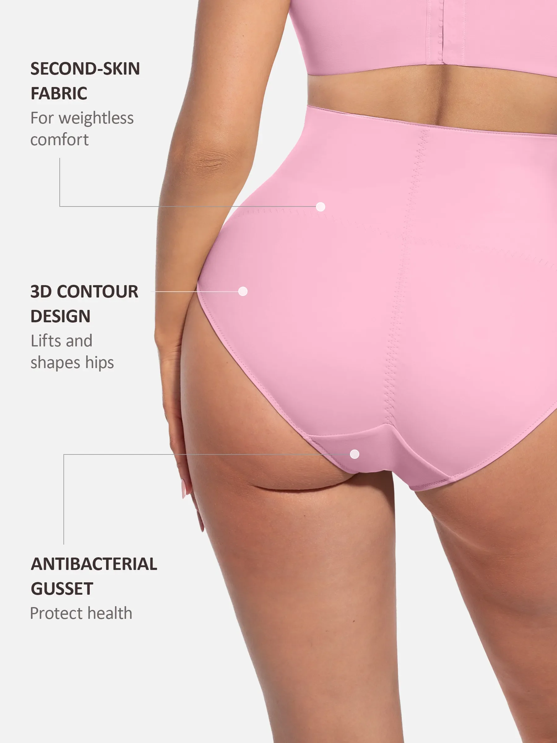 Feelingirl Built-in Elastic Mid-Waist Shaping Panties - Image 9