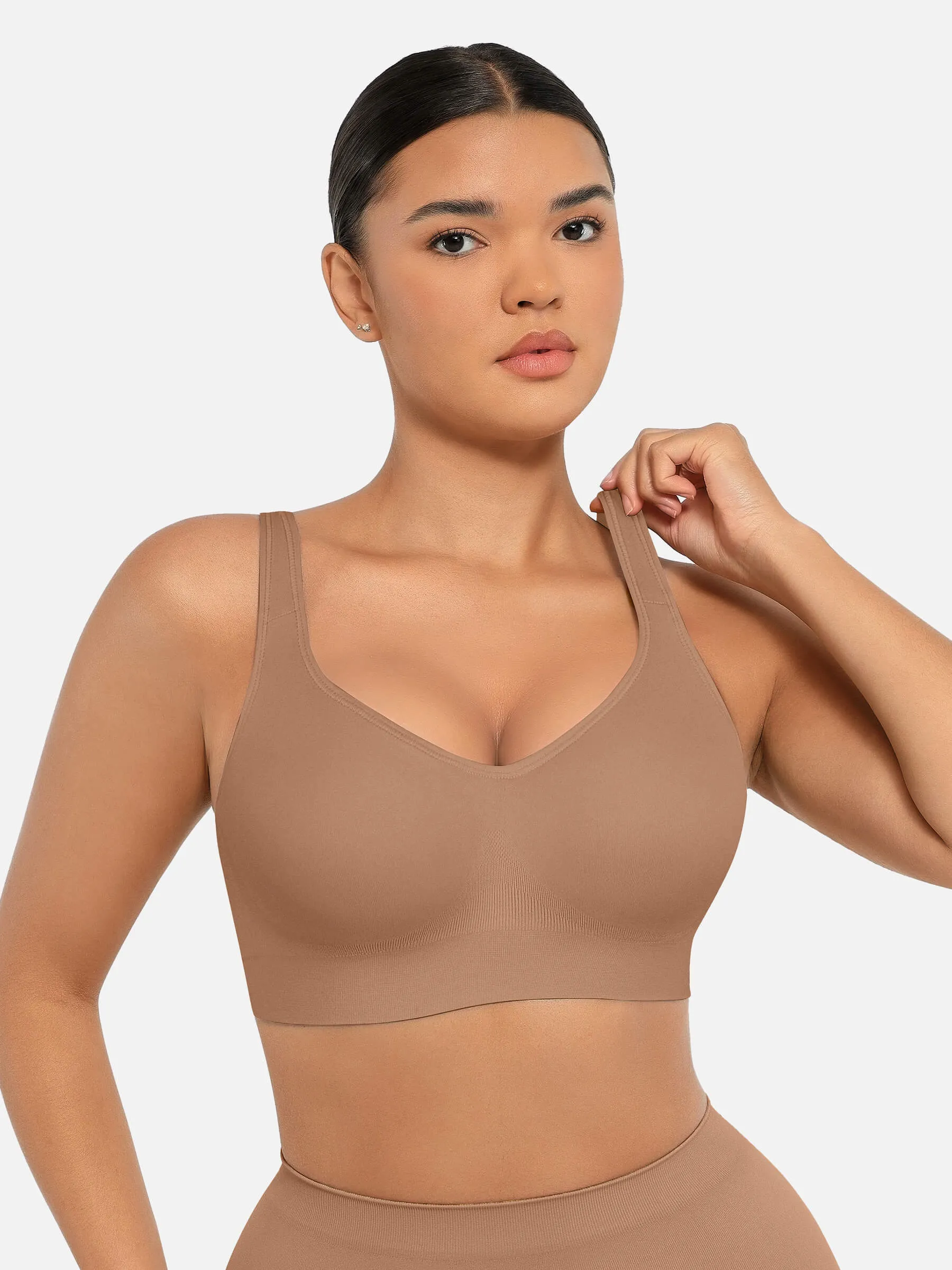 Feelingirl Built-in Soft Cups Full Coverage Wireless Bra - Image 19