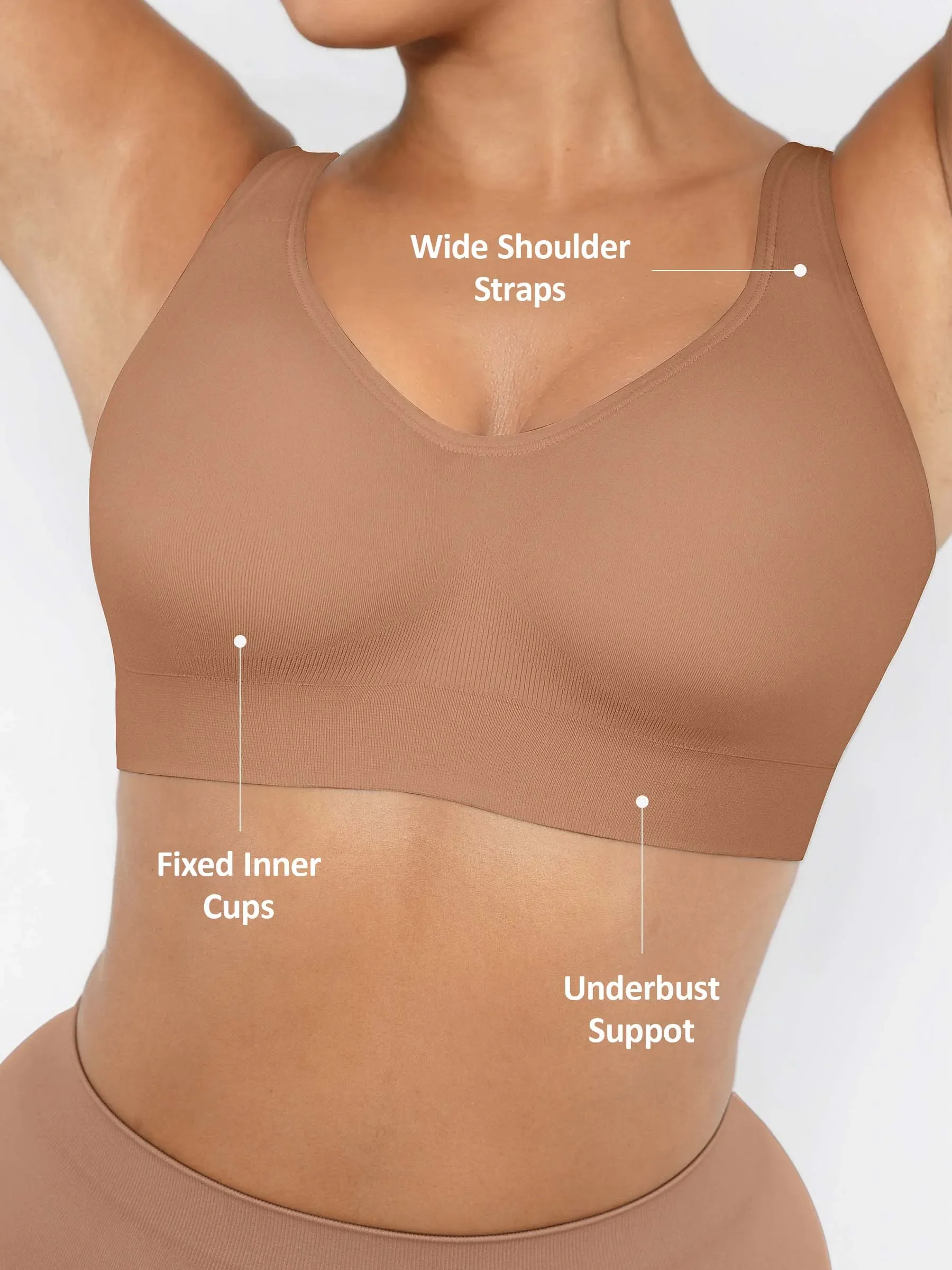 Feelingirl Built-in Soft Cups Full Coverage Wireless Bra - Image 20