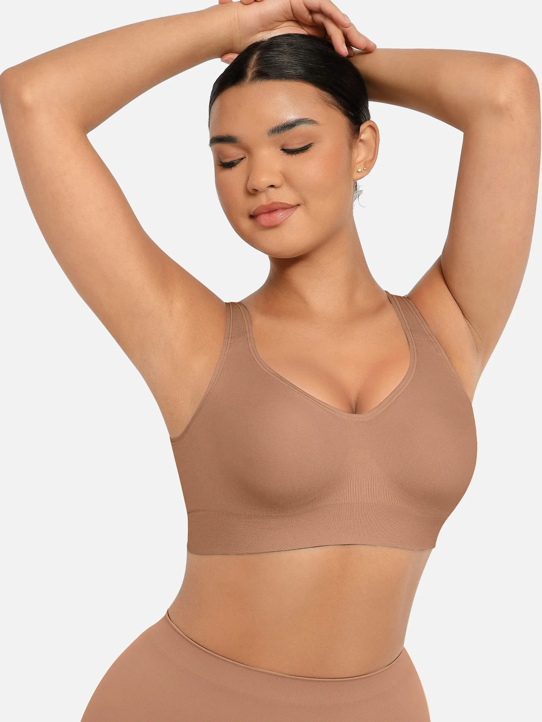 Feelingirl Built-in Soft Cups Full Coverage Wireless Bra - Image 23