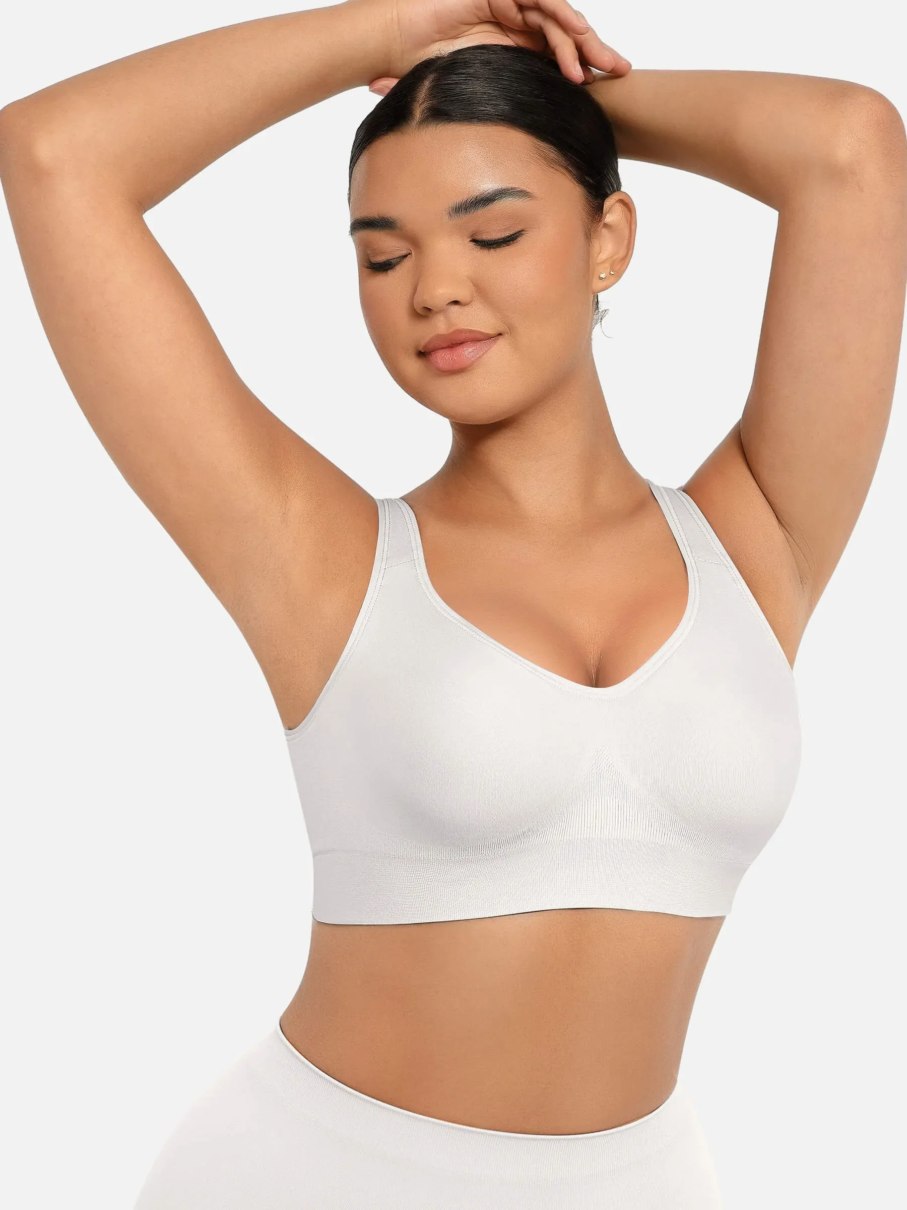Feelingirl Built-in Soft Cups Full Coverage Wireless Bra - Image 32
