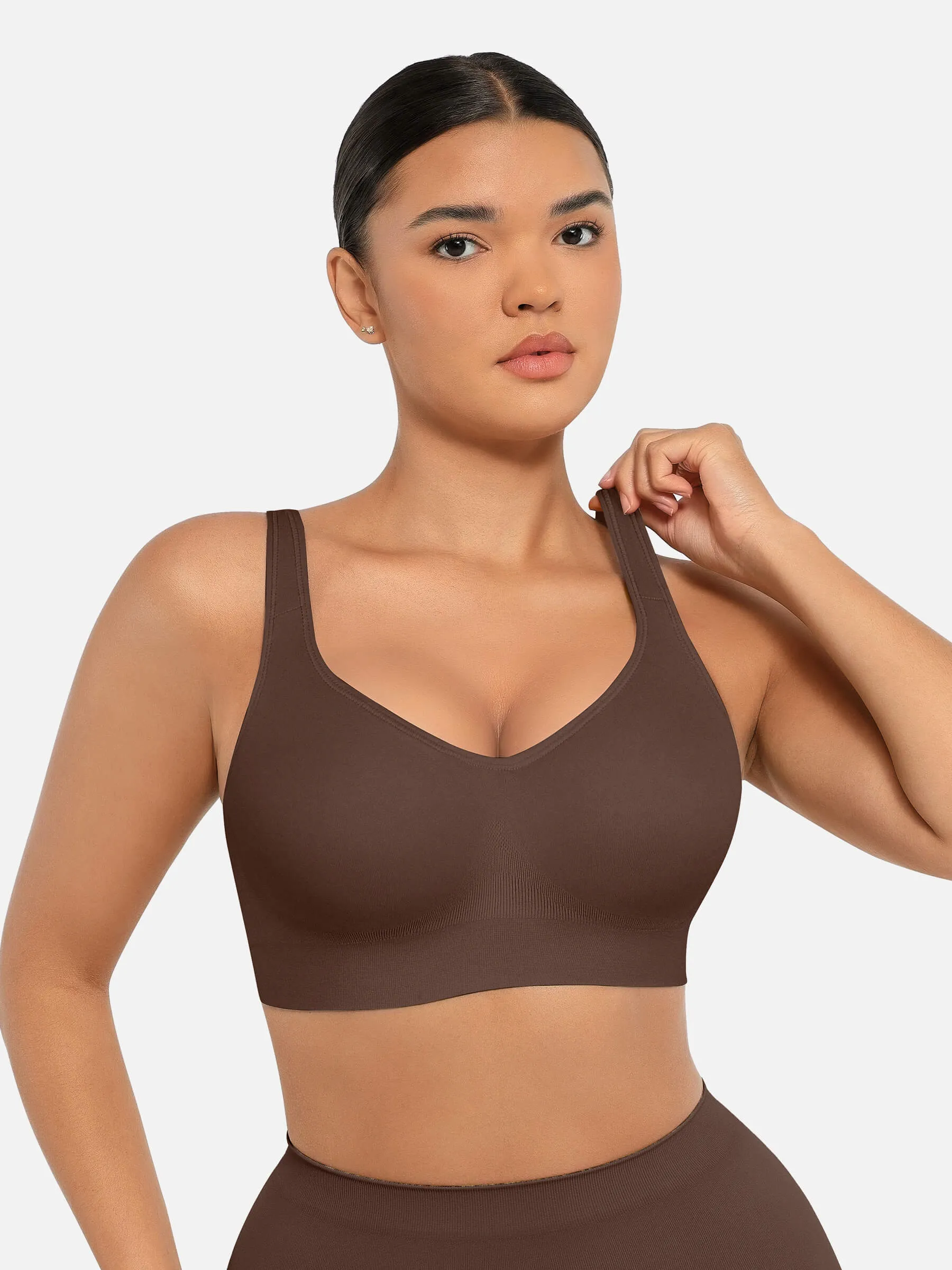 Feelingirl Built-in Soft Cups Full Coverage Wireless Bra - Image 37
