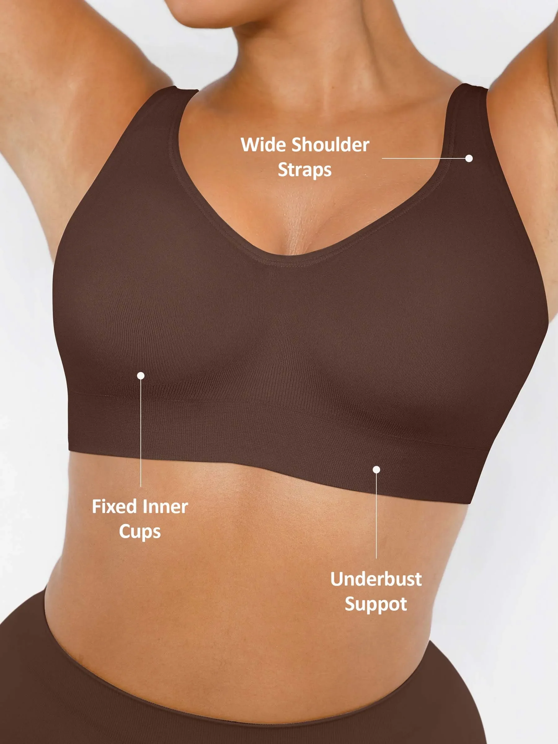 Feelingirl Built-in Soft Cups Full Coverage Wireless Bra - Image 38