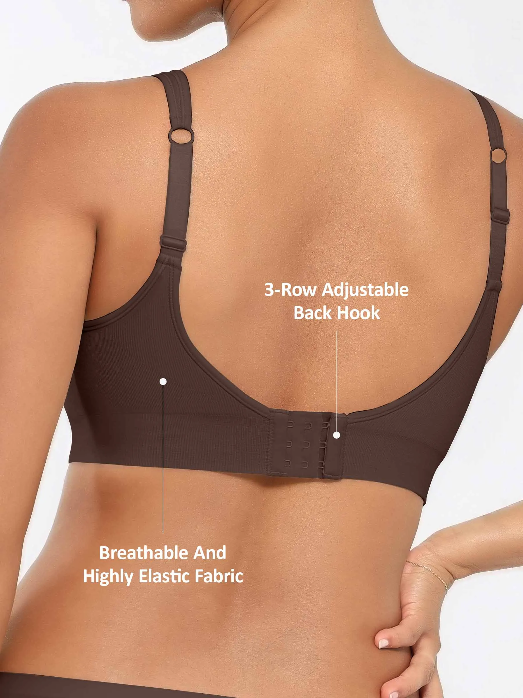 Feelingirl Built-in Soft Cups Full Coverage Wireless Bra - Image 39