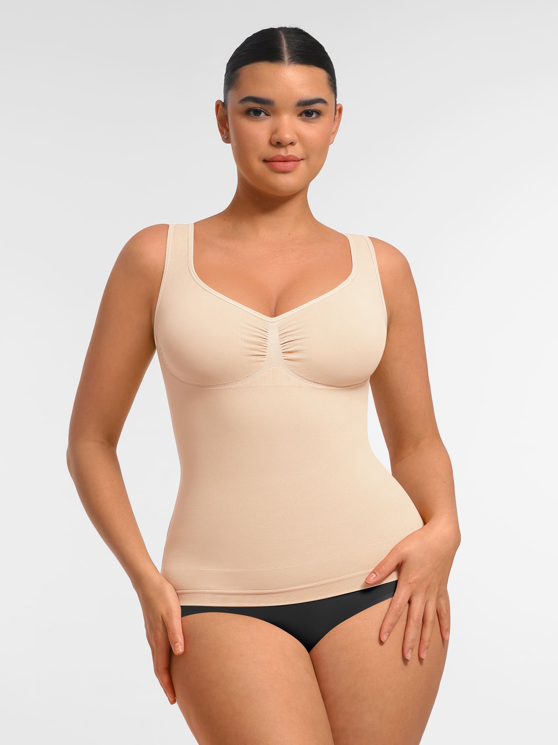 Feelingirl Bust Support Waist and Abdomen Control Shape  Wide Straps Tank Top - Image 9