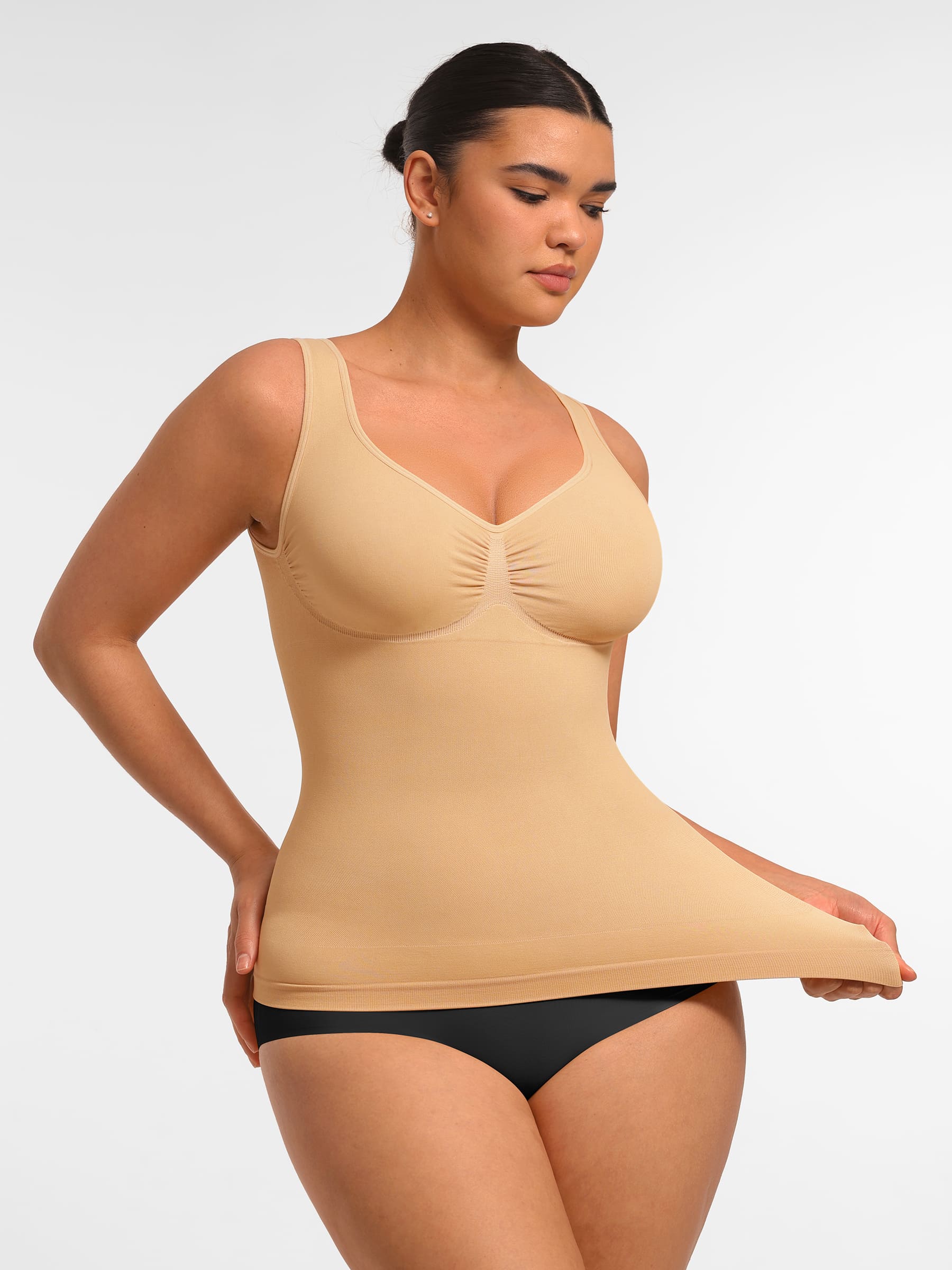 Feelingirl Bust Support Waist and Abdomen Control Shape  Wide Straps Tank Top - Image 18