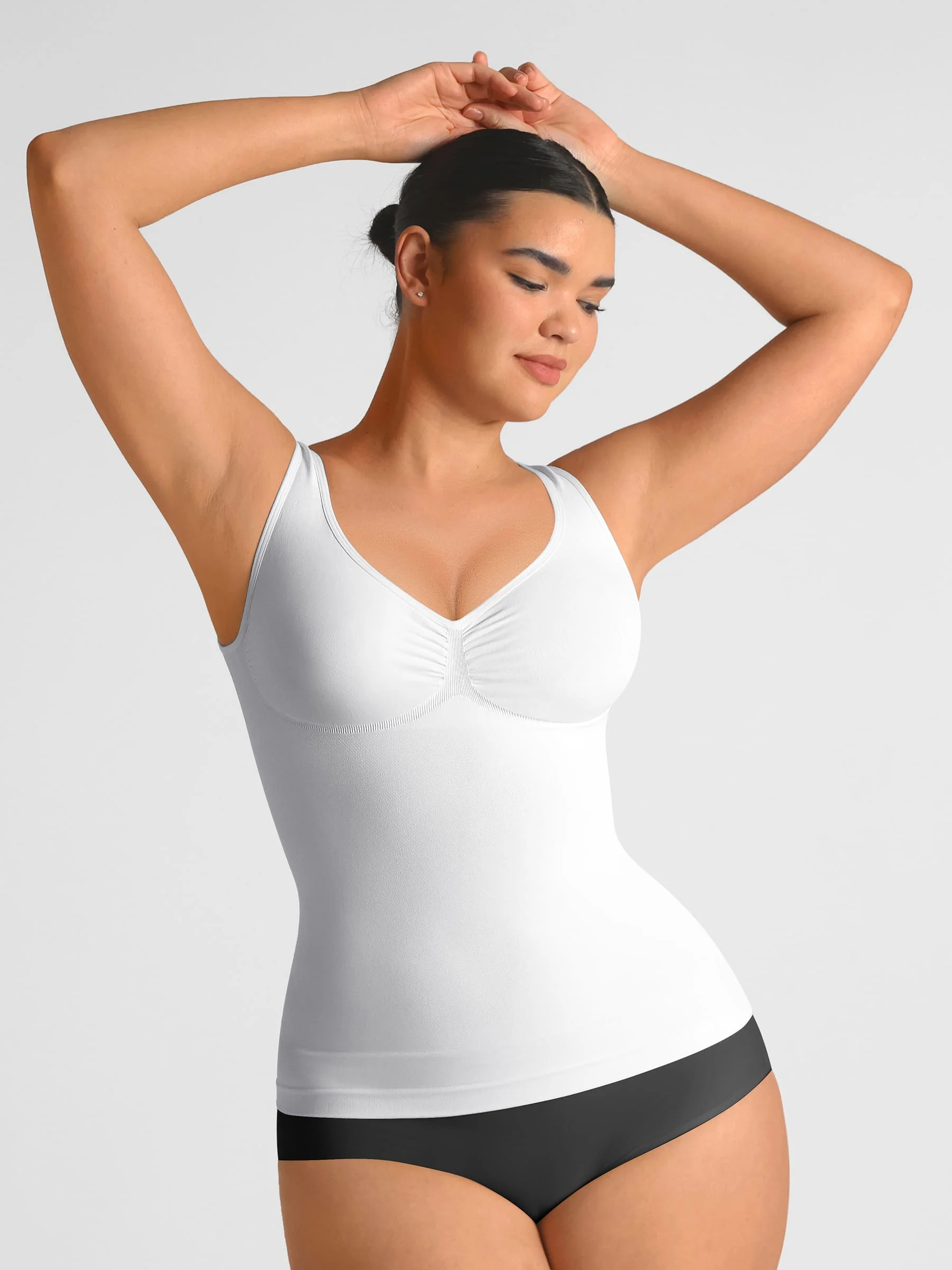 Feelingirl Bust Support Waist and Abdomen Control Shape  Wide Straps Tank Top - Image 27