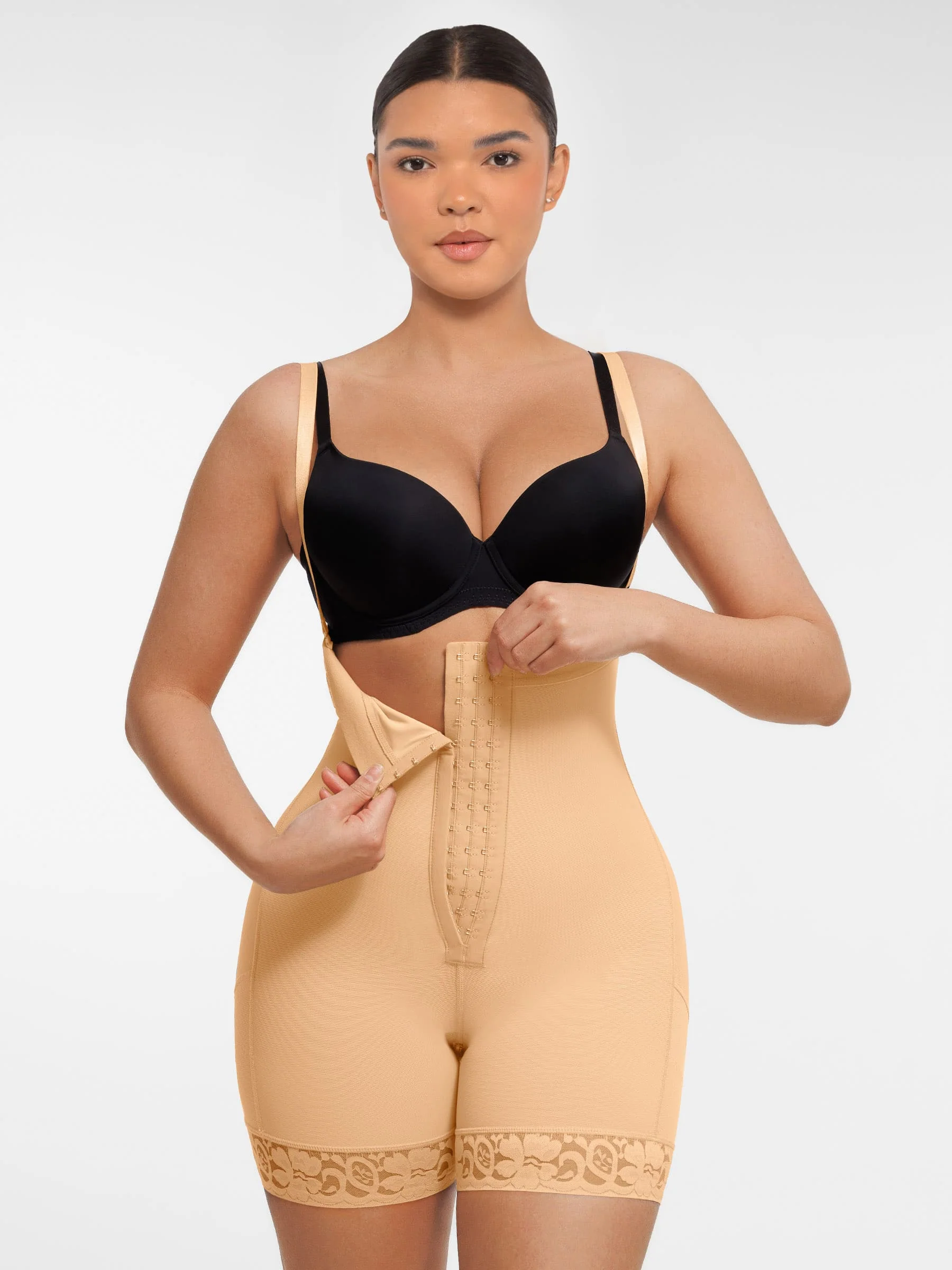 Feelingirl Butt Lifting Body Shaper with Zip Crotch Smooth Tummy Control - Image 9