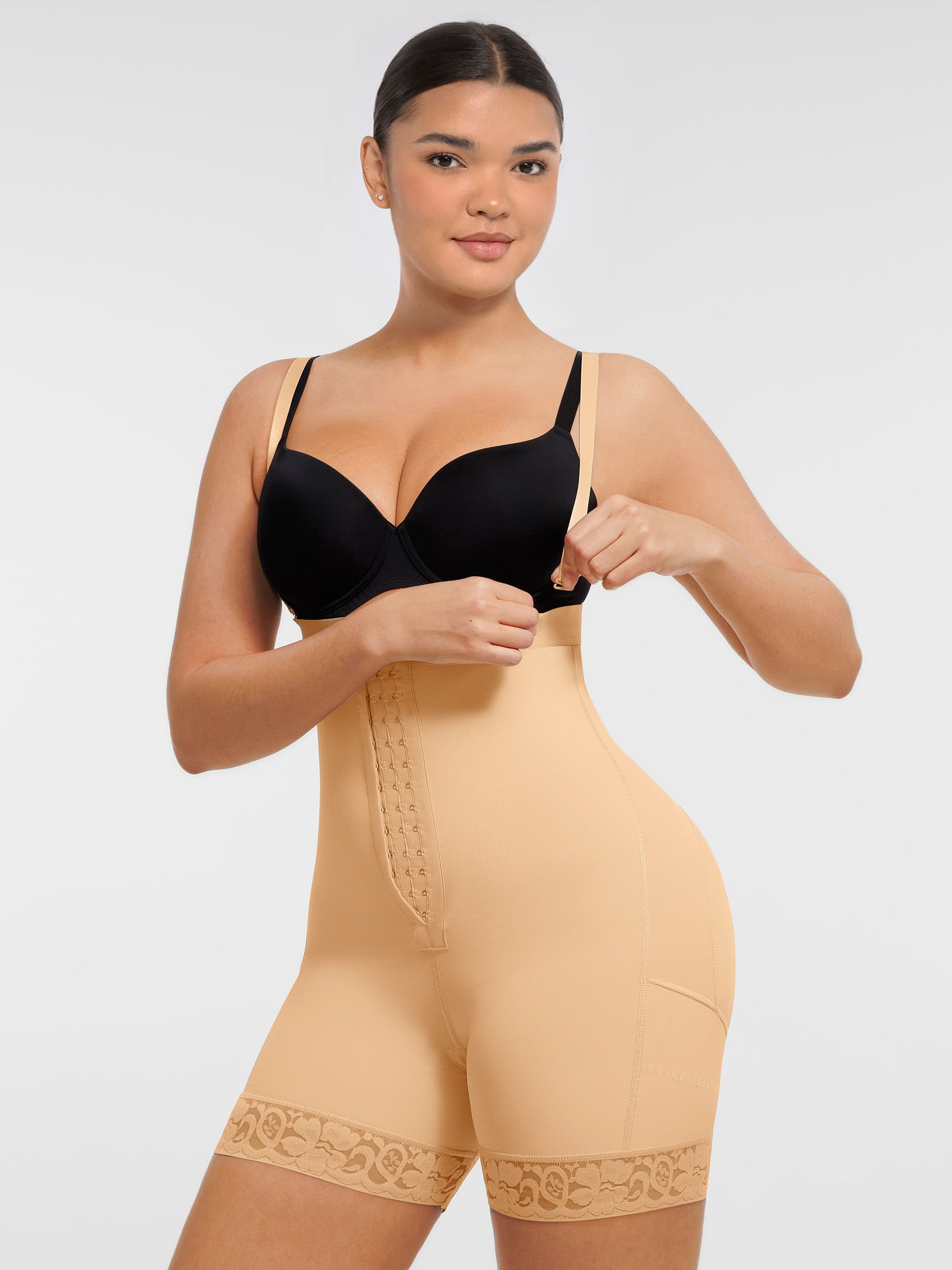 Feelingirl Butt Lifting Body Shaper with Zip Crotch Smooth Tummy Control - Image 10