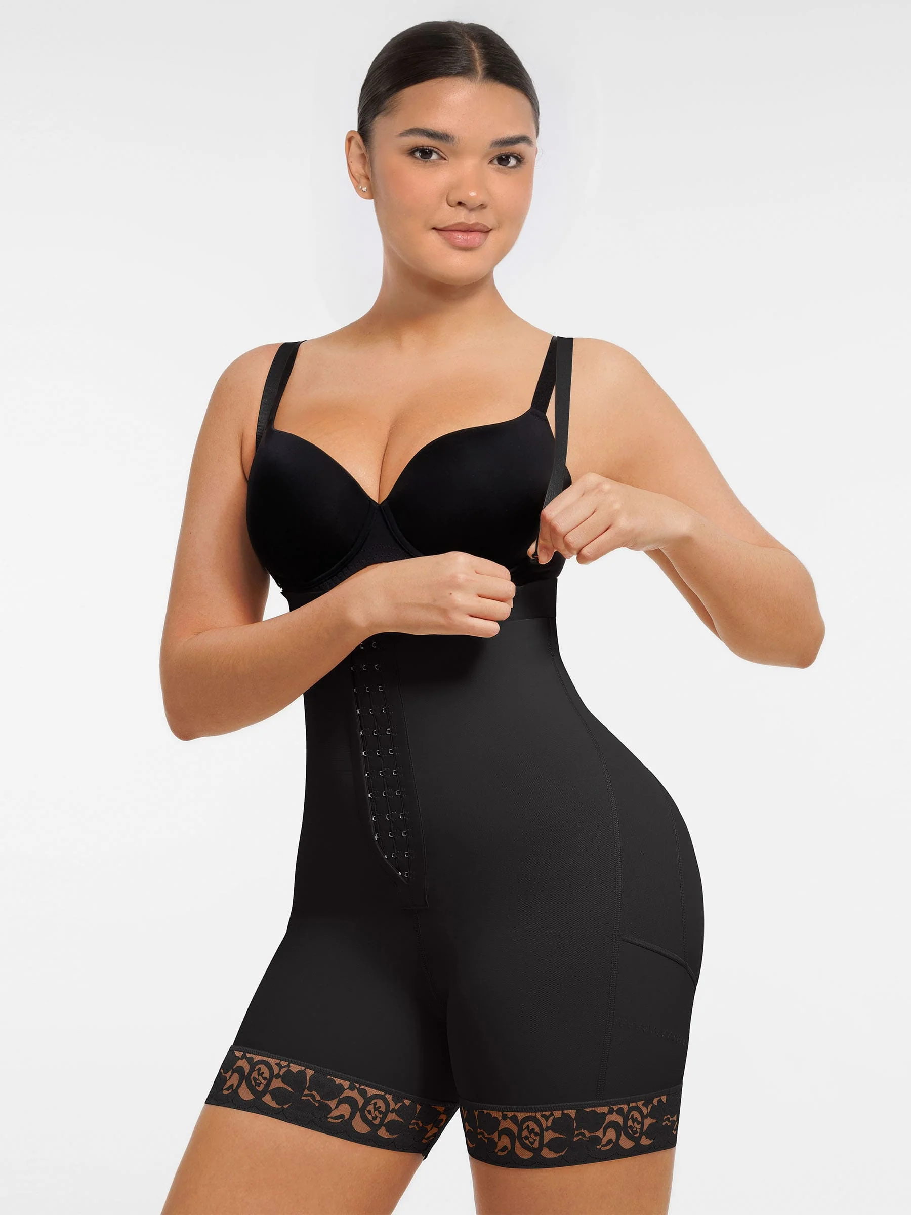 Feelingirl Butt Lifting Body Shaper with Zip Crotch Smooth Tummy Control - Image 3
