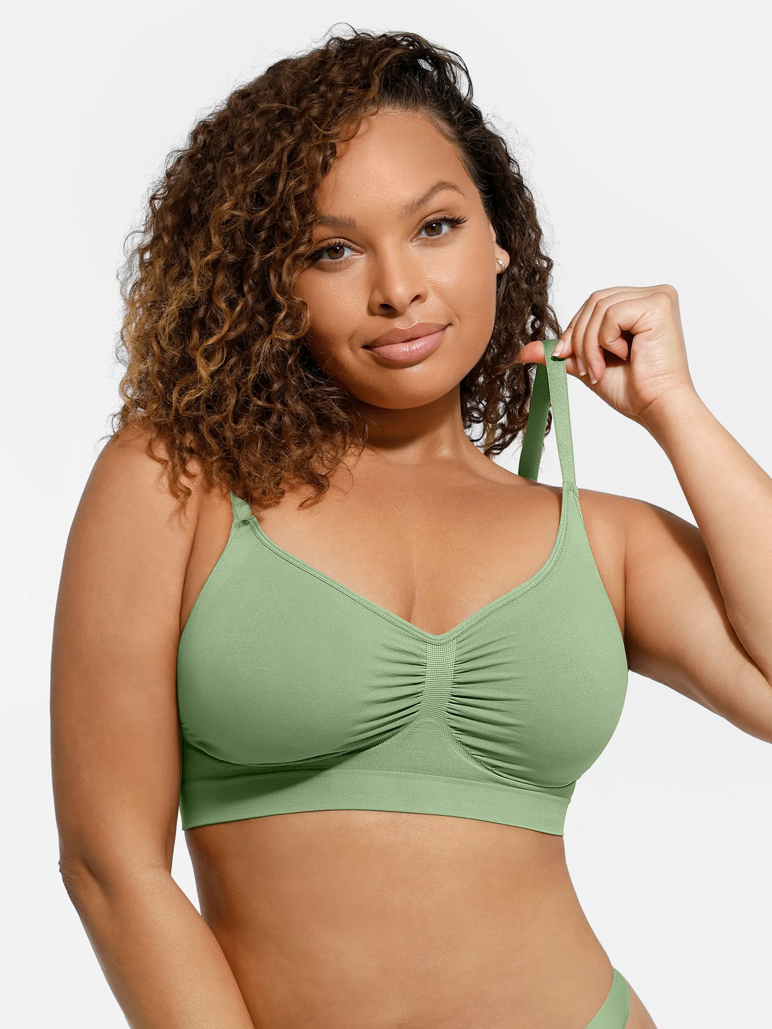 Feelingirl Everyday Wireless Bra Unlined Soft Bra - Image 33