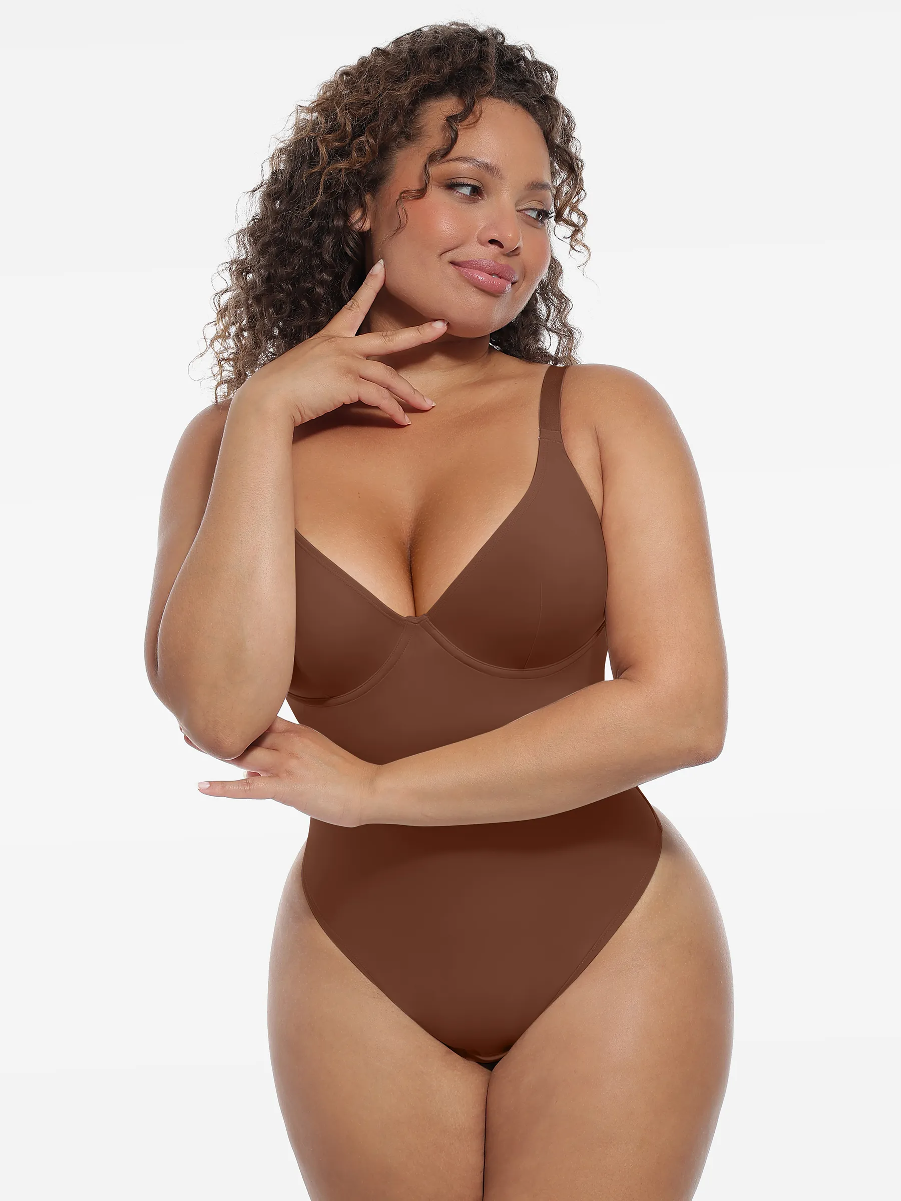 Feelingirl Deep V-Neck Shapewear Bodysuit - Image 11