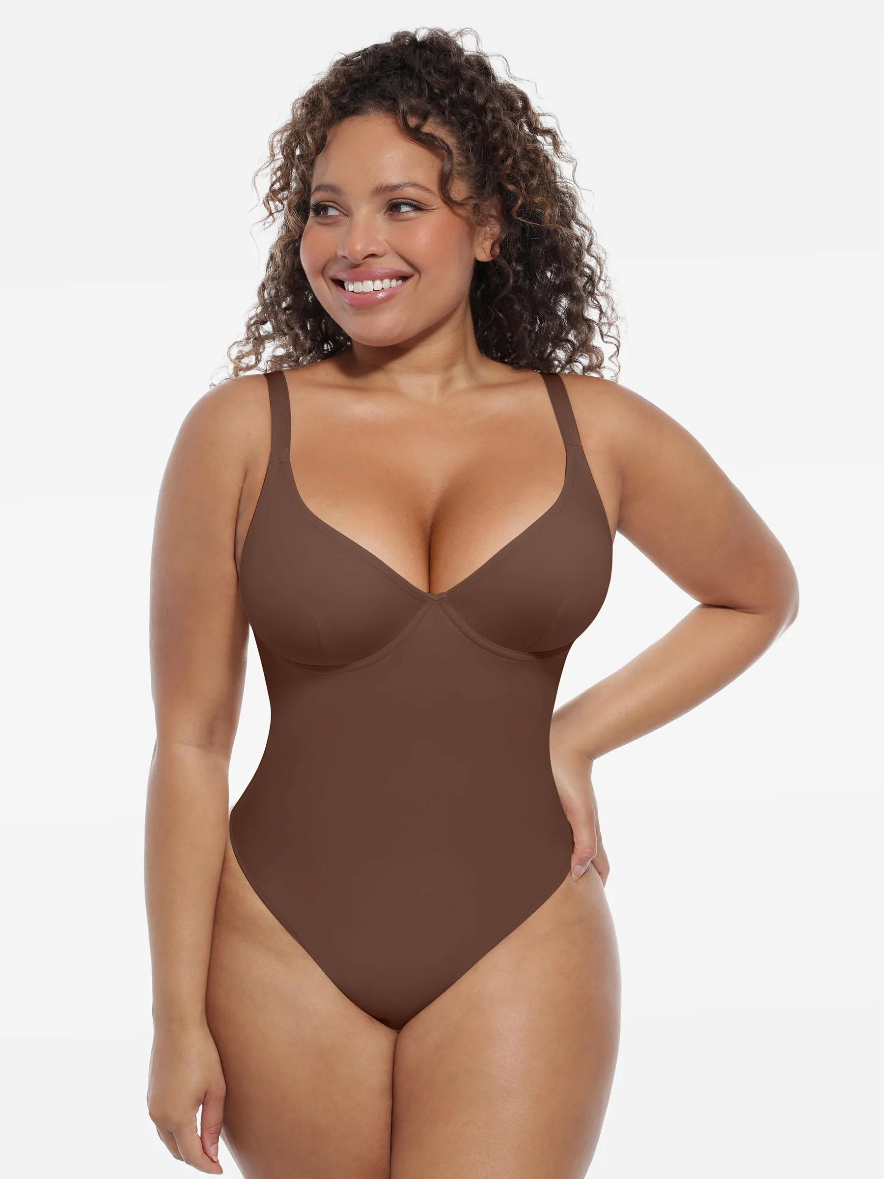 Feelingirl Deep V-Neck Shapewear Bodysuit - Image 13