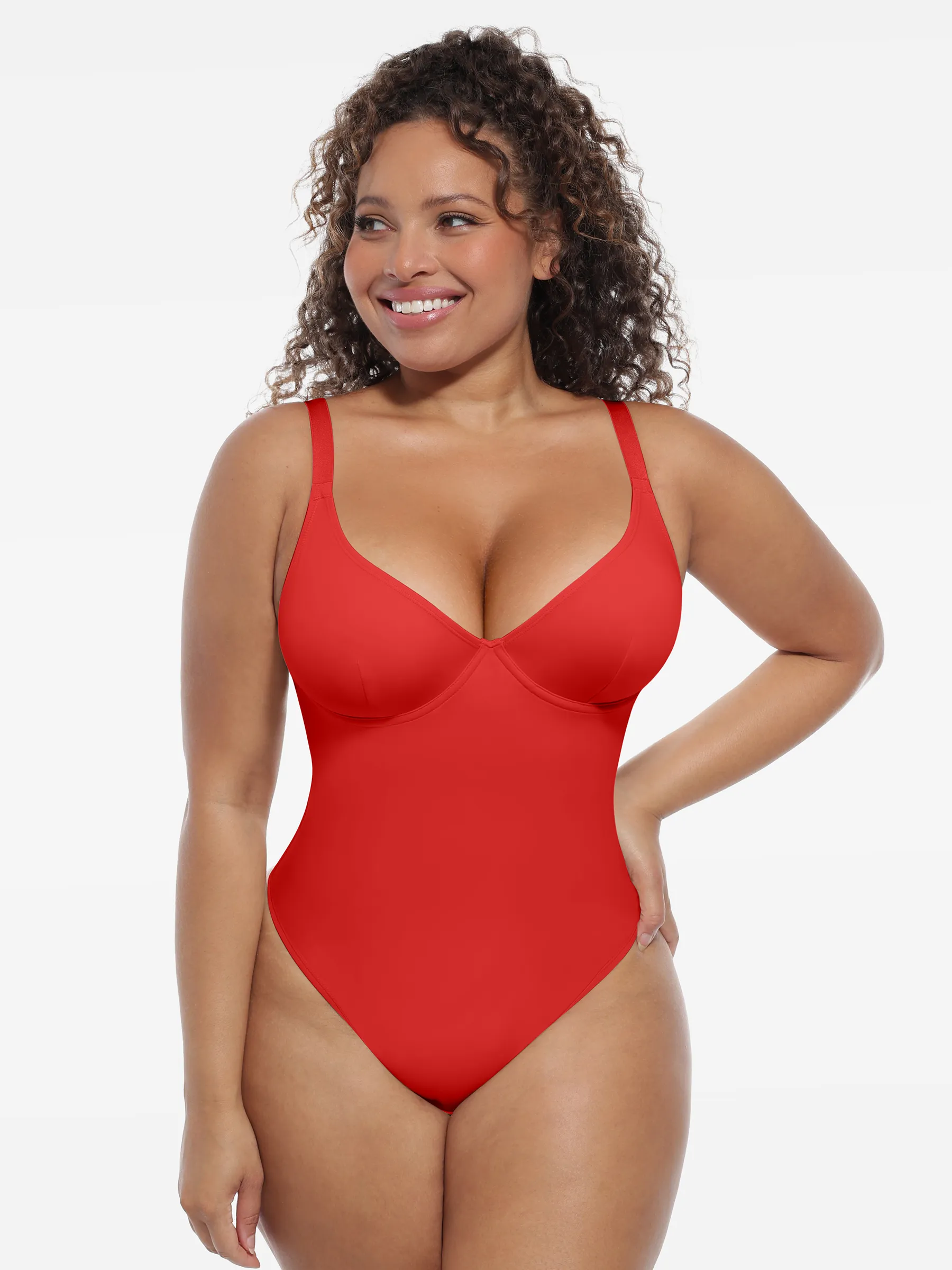 Feelingirl Deep V-Neck Shapewear Bodysuit - Image 38