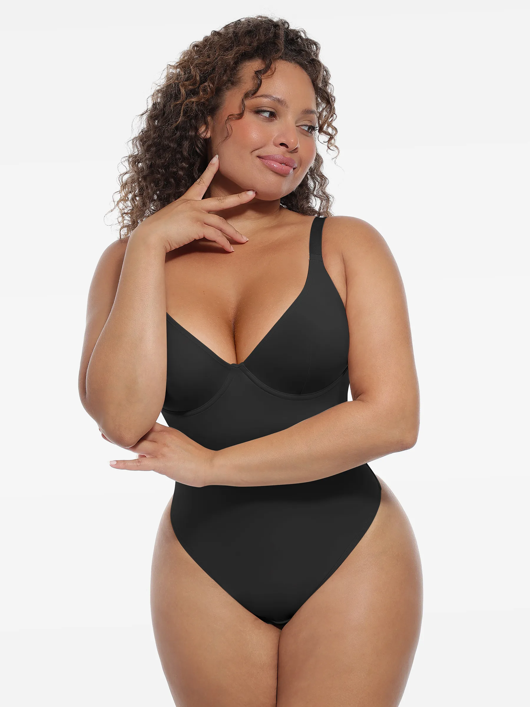 Feelingirl Deep V-Neck Shapewear Bodysuit - Image 4
