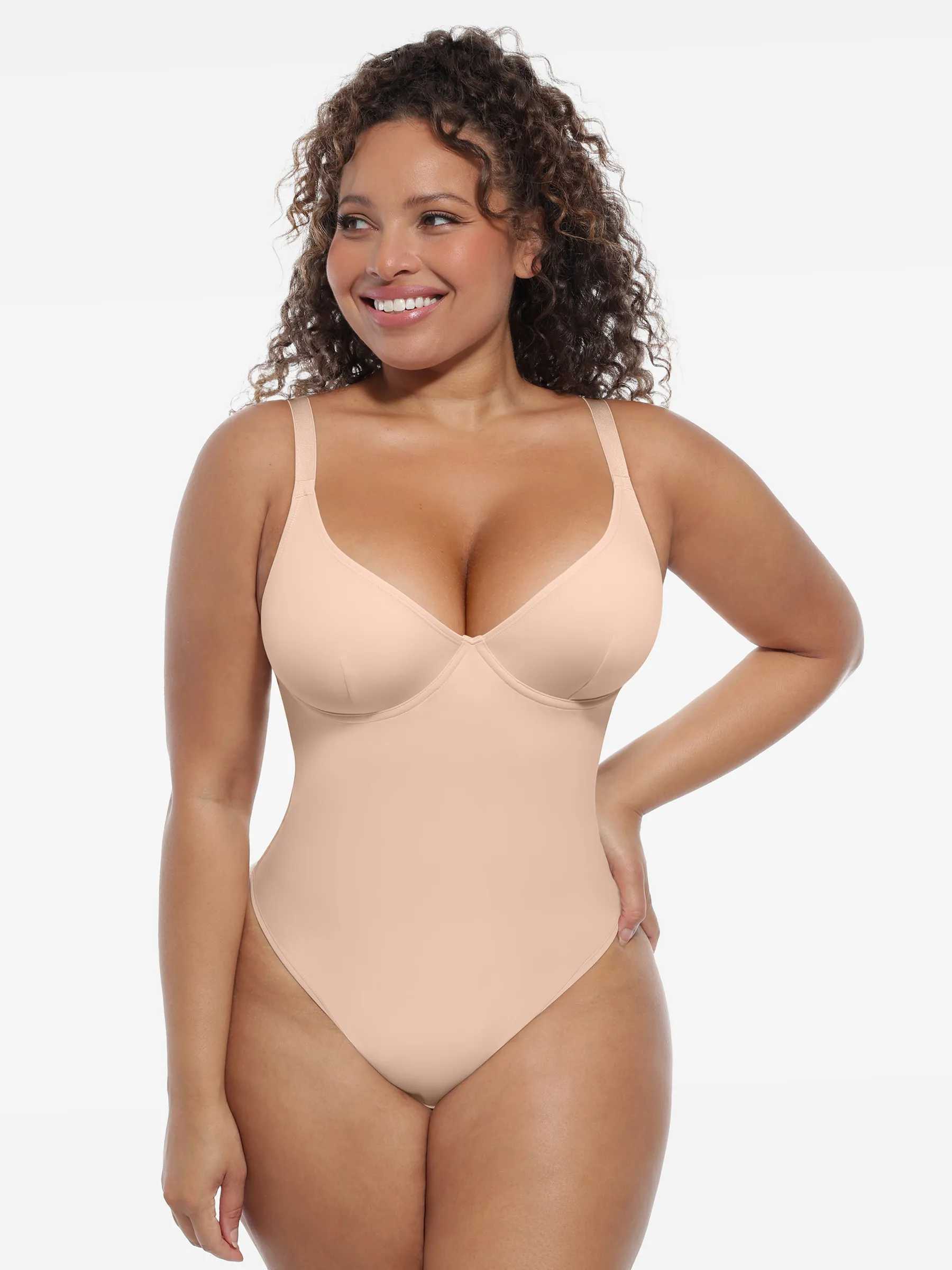 Feelingirl Deep V-Neck Shapewear Bodysuit - Image 45