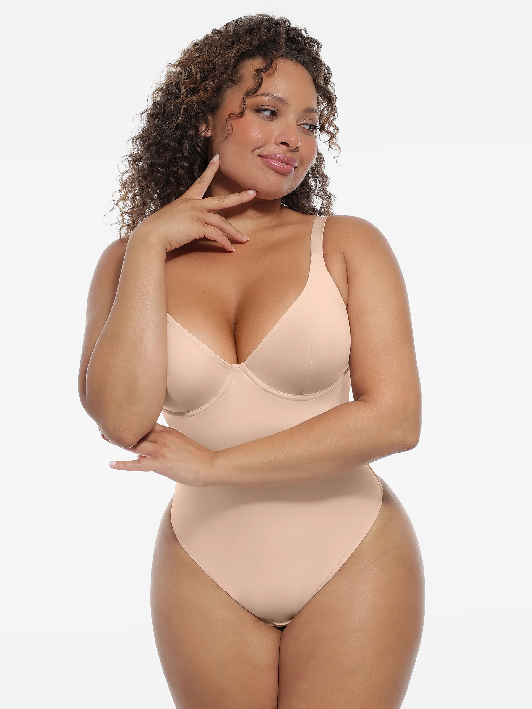 Feelingirl Deep V-Neck Shapewear Bodysuit - Image 46