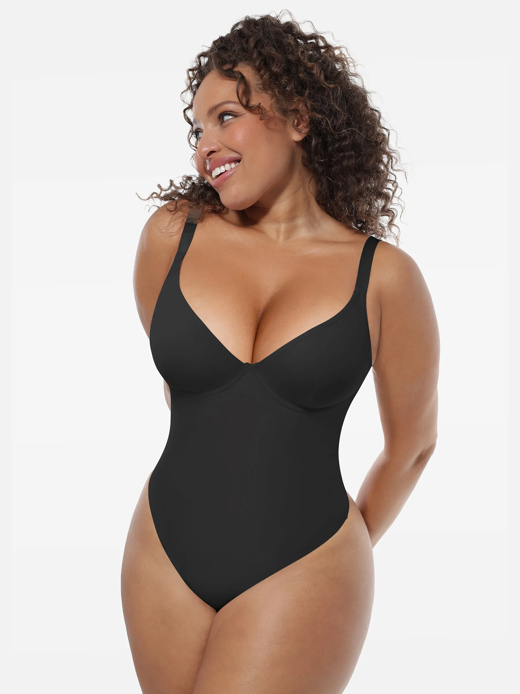 Feelingirl Deep V-Neck Shapewear Bodysuit - Image 5