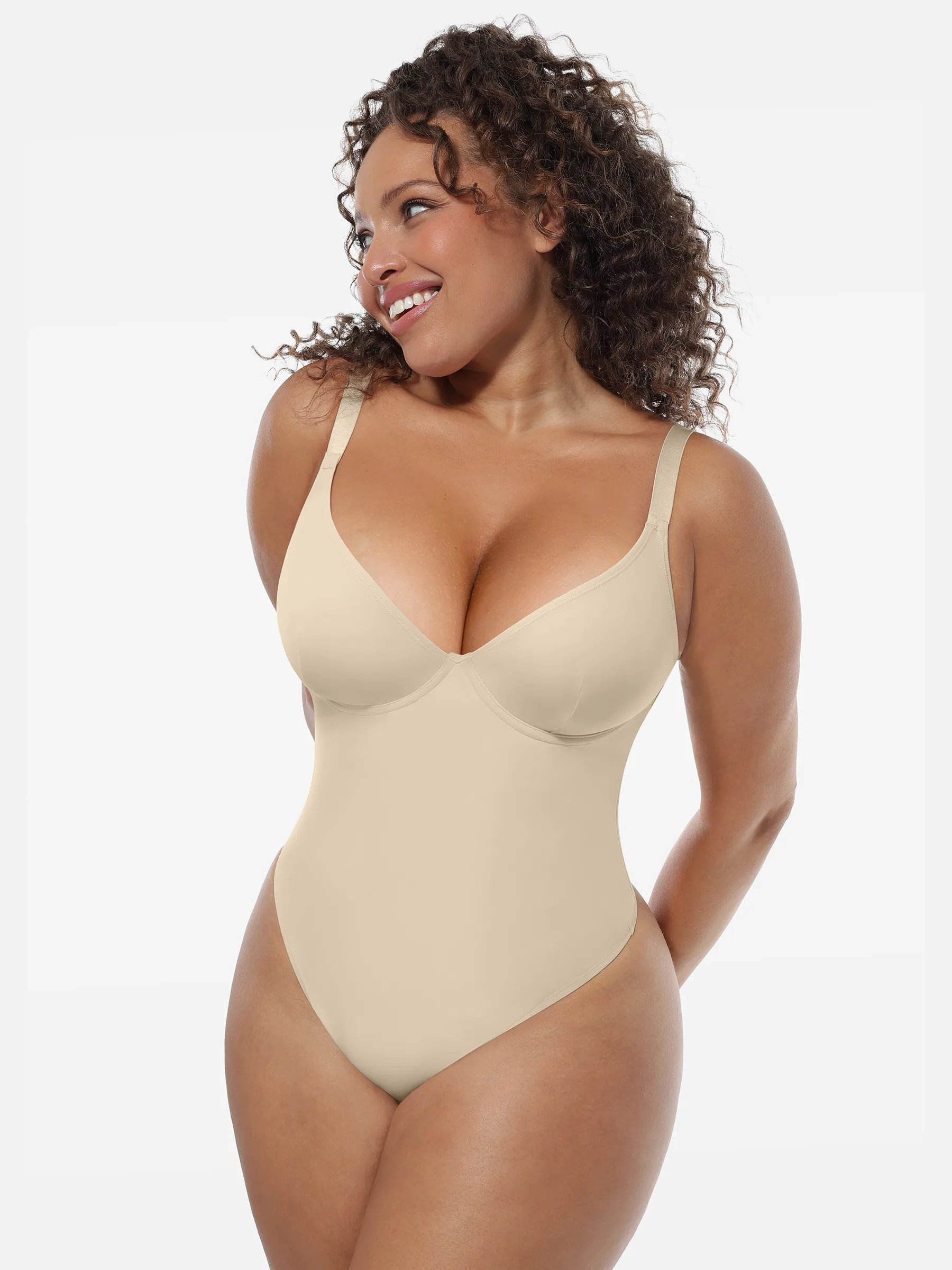 Feelingirl Deep V-Neck Shapewear Bodysuit - Image 56