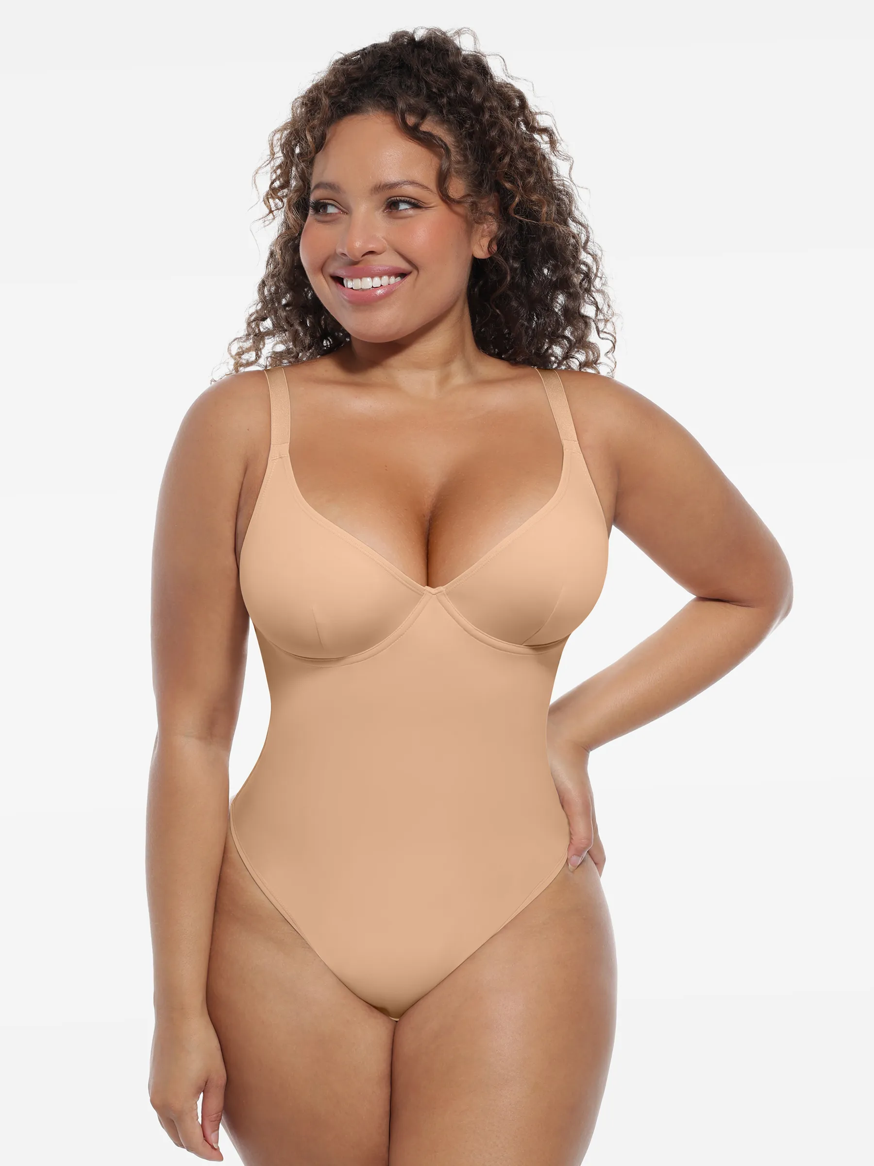 Feelingirl Deep V-Neck Shapewear Bodysuit - Image 59
