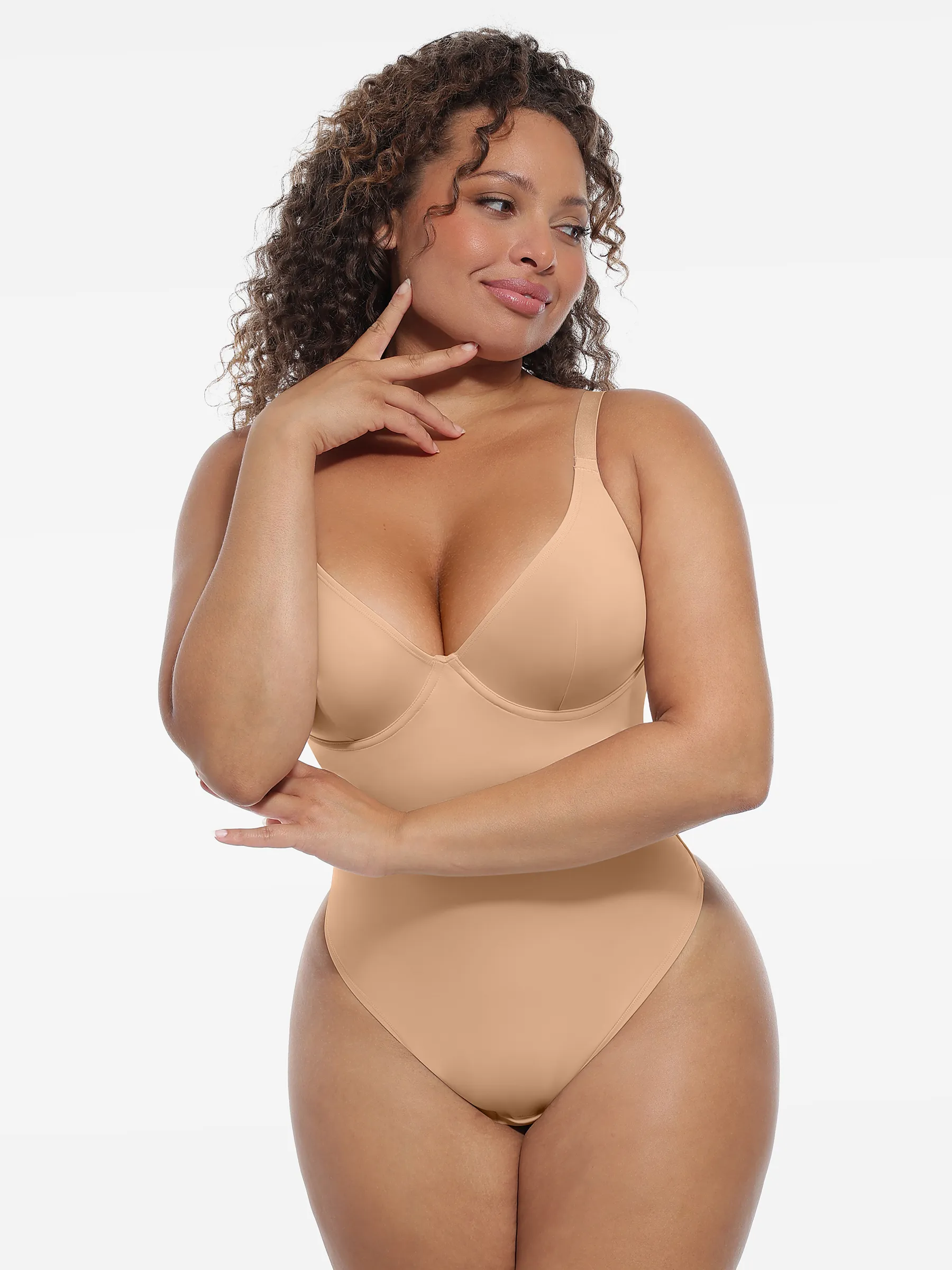 Feelingirl Deep V-Neck Shapewear Bodysuit - Image 60