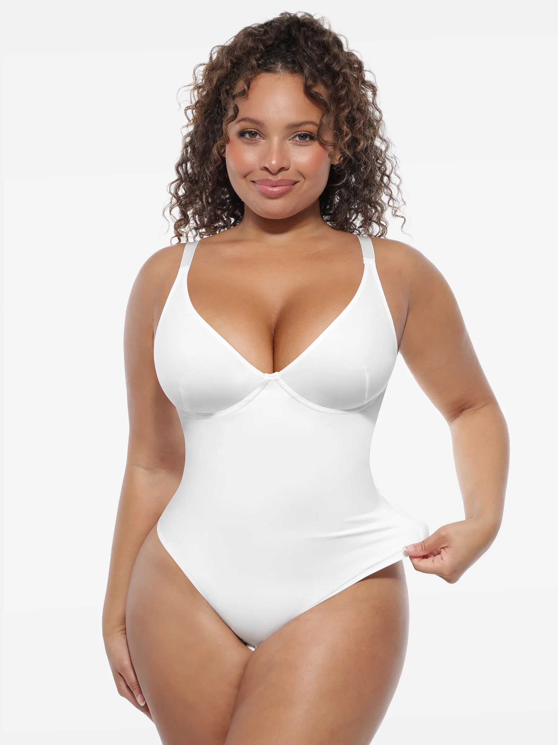 Feelingirl Deep V-Neck Shapewear Bodysuit - Image 70