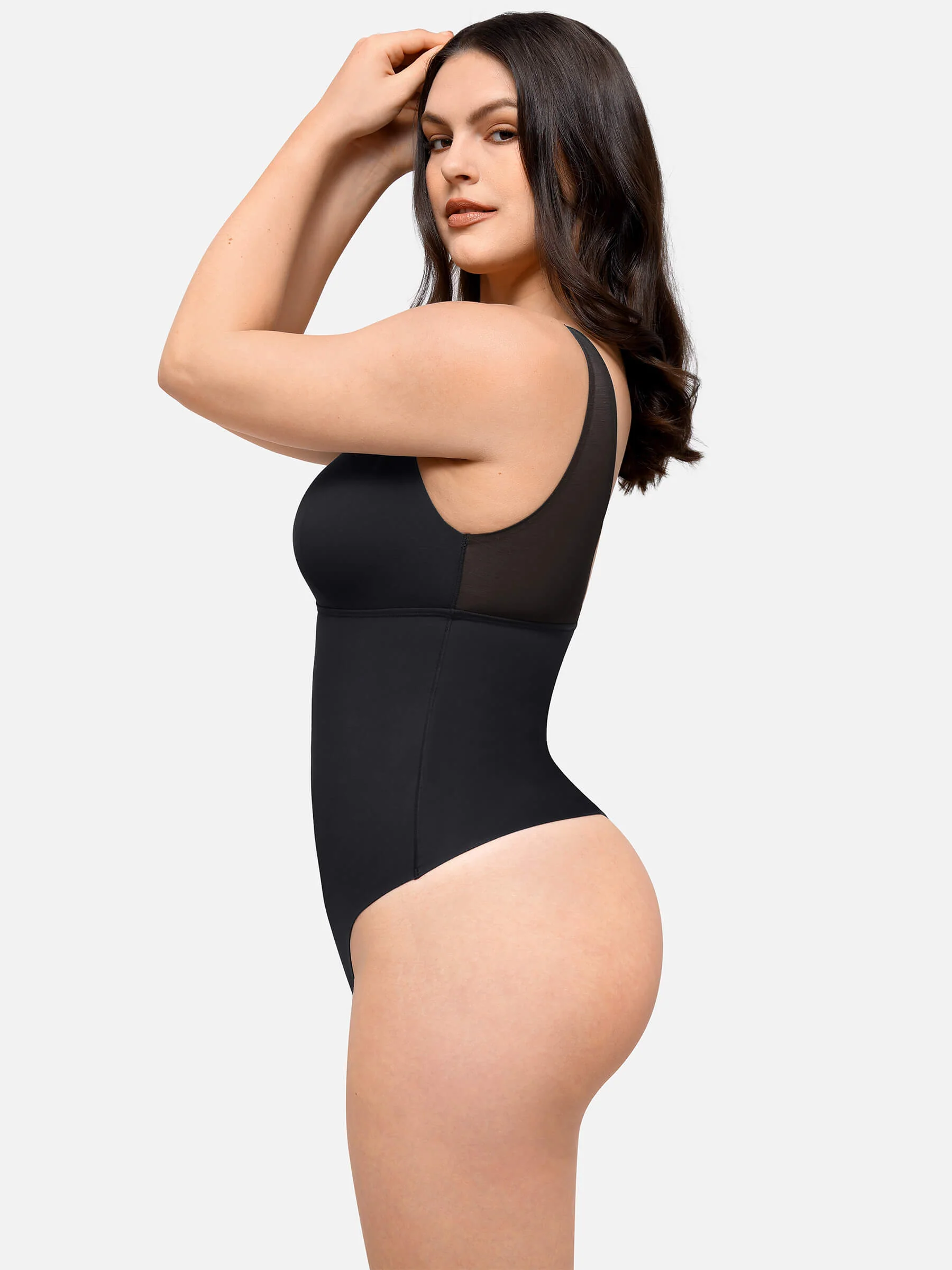 Feelingirl Deep V-Neck Tank Seamless Smoothing Bodysuit - Image 10