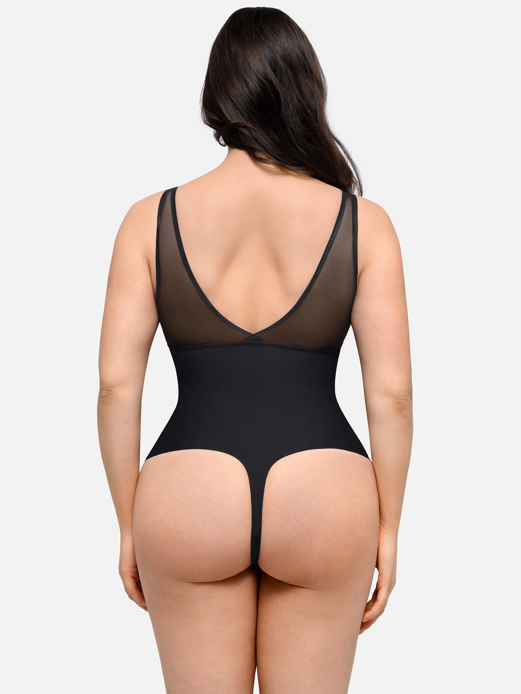 Feelingirl Deep V-Neck Tank Seamless Smoothing Bodysuit - Image 11