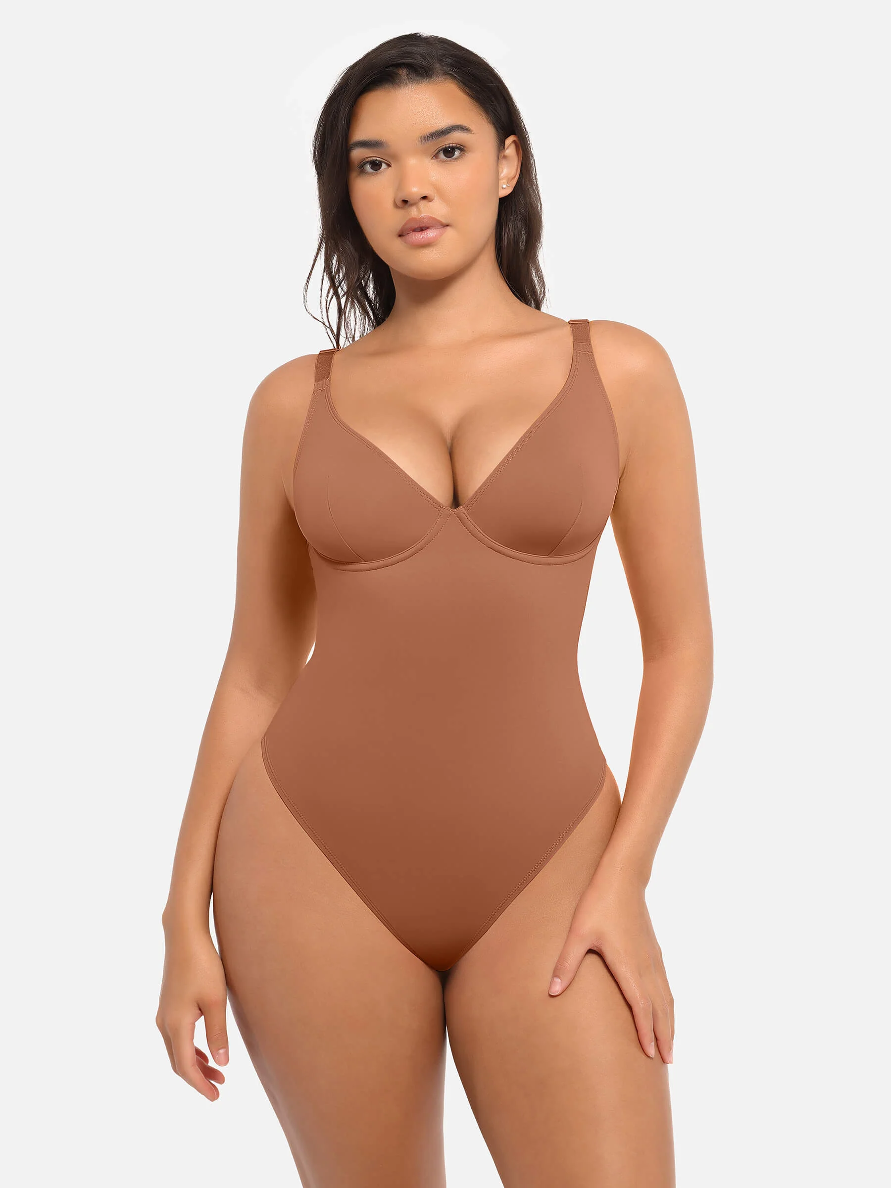 Feelingirl Deep V Neck Tummy Control Shapewear Bodysuit [BOGO] - Image 19