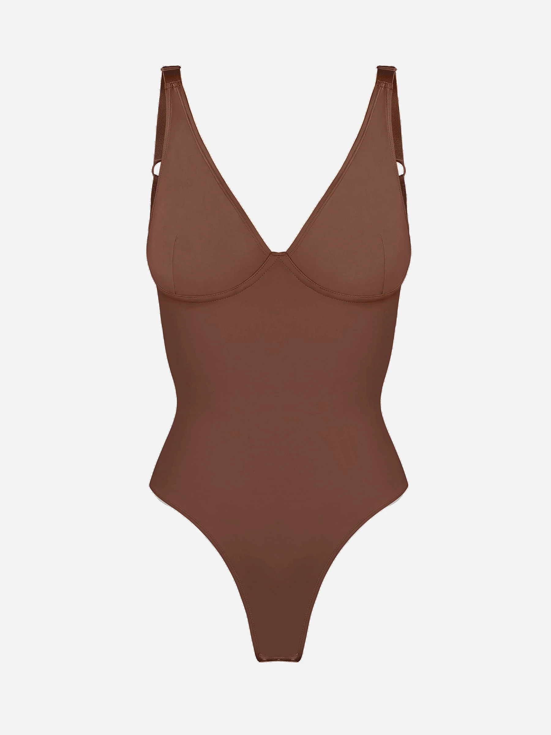 Feelingirl V Neck Tummy Control Shaping Bodysuit - Image 16