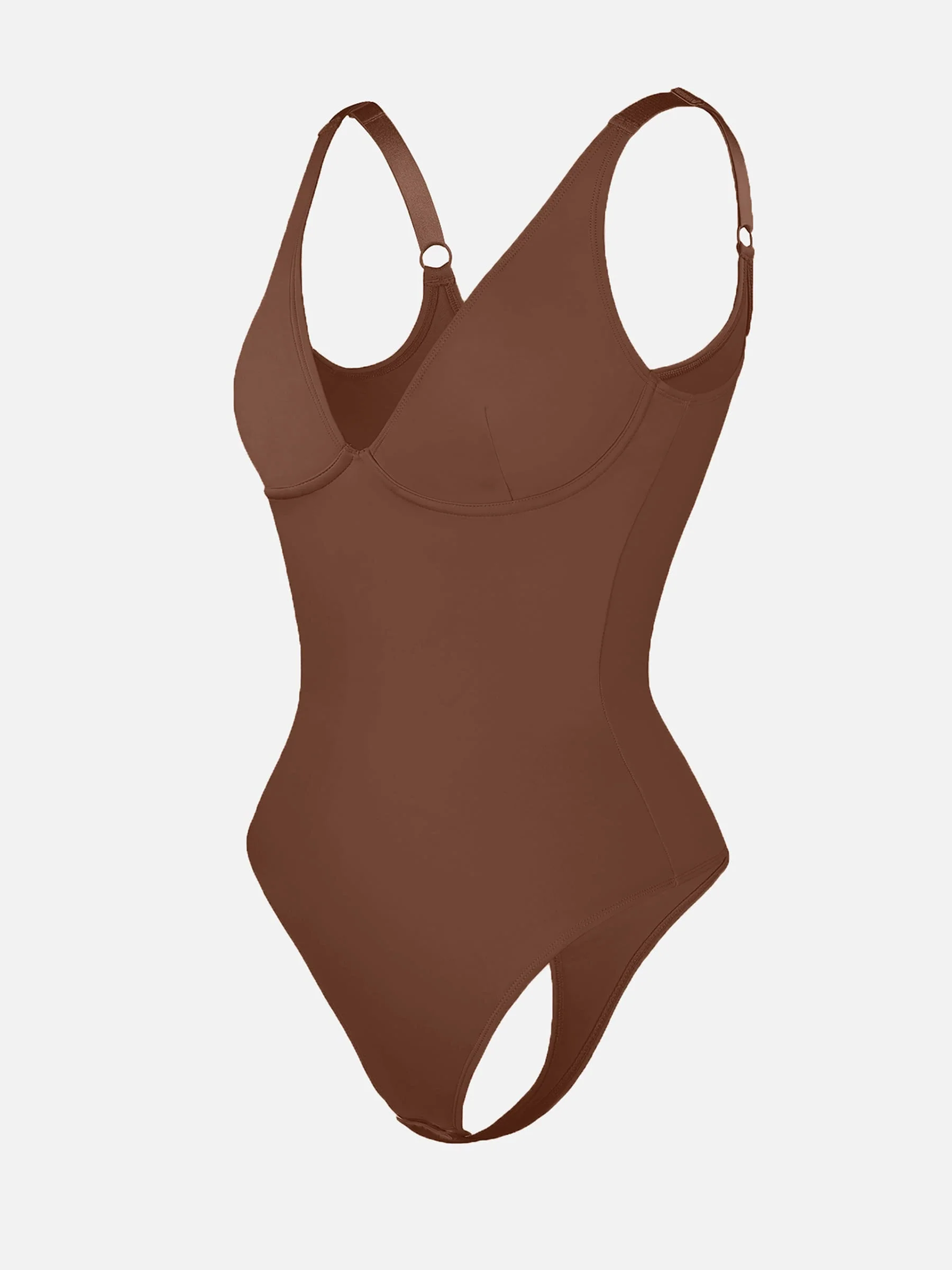 Feelingirl V Neck Tummy Control Shaping Bodysuit - Image 17
