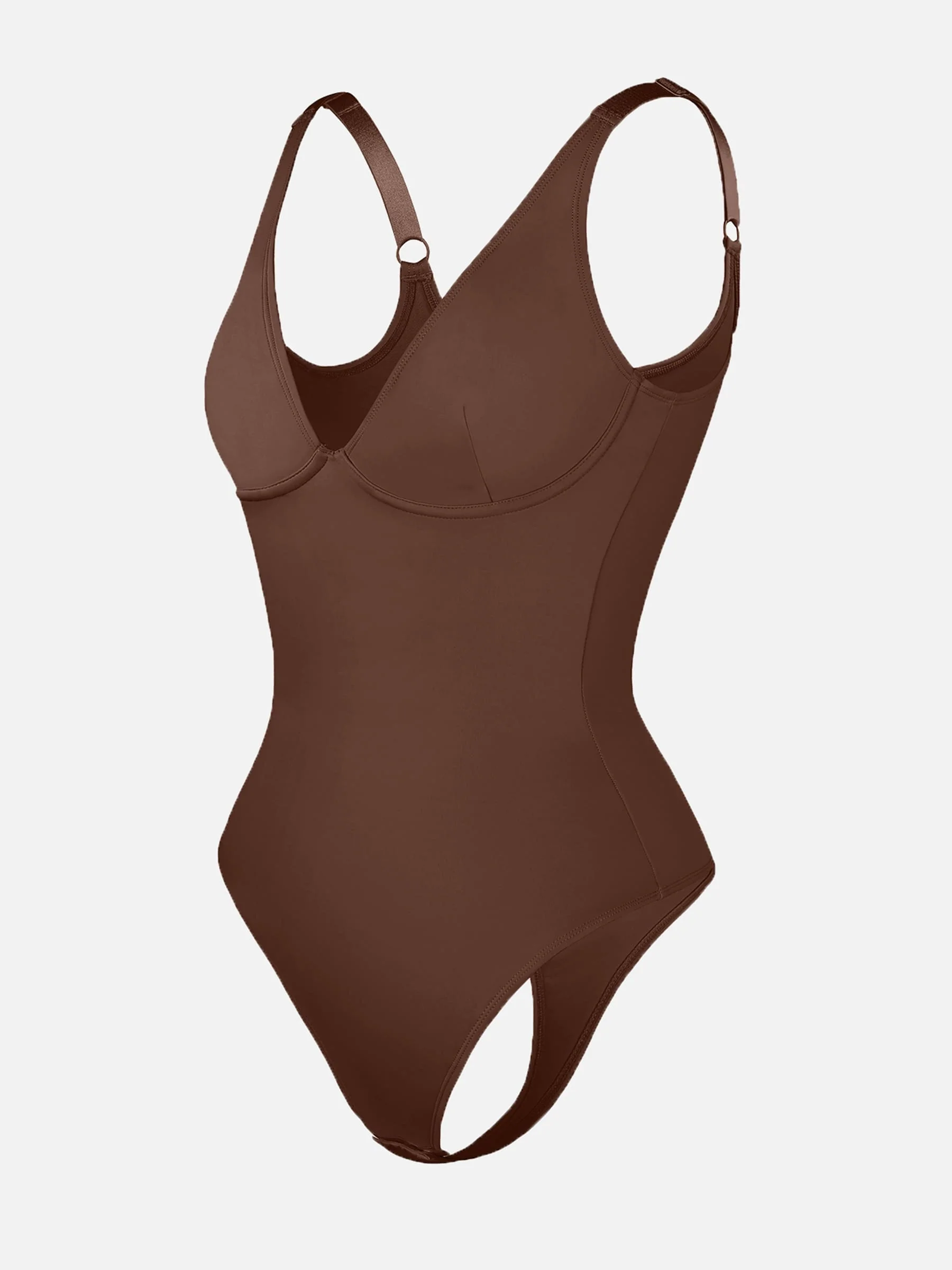 Feelingirl V Neck Tummy Control Shaping Bodysuit - Image 81