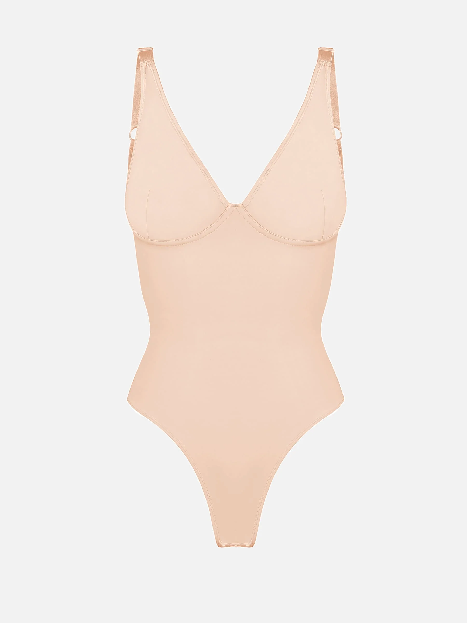 Feelingirl V Neck Tummy Control Shaping Bodysuit - Image 29