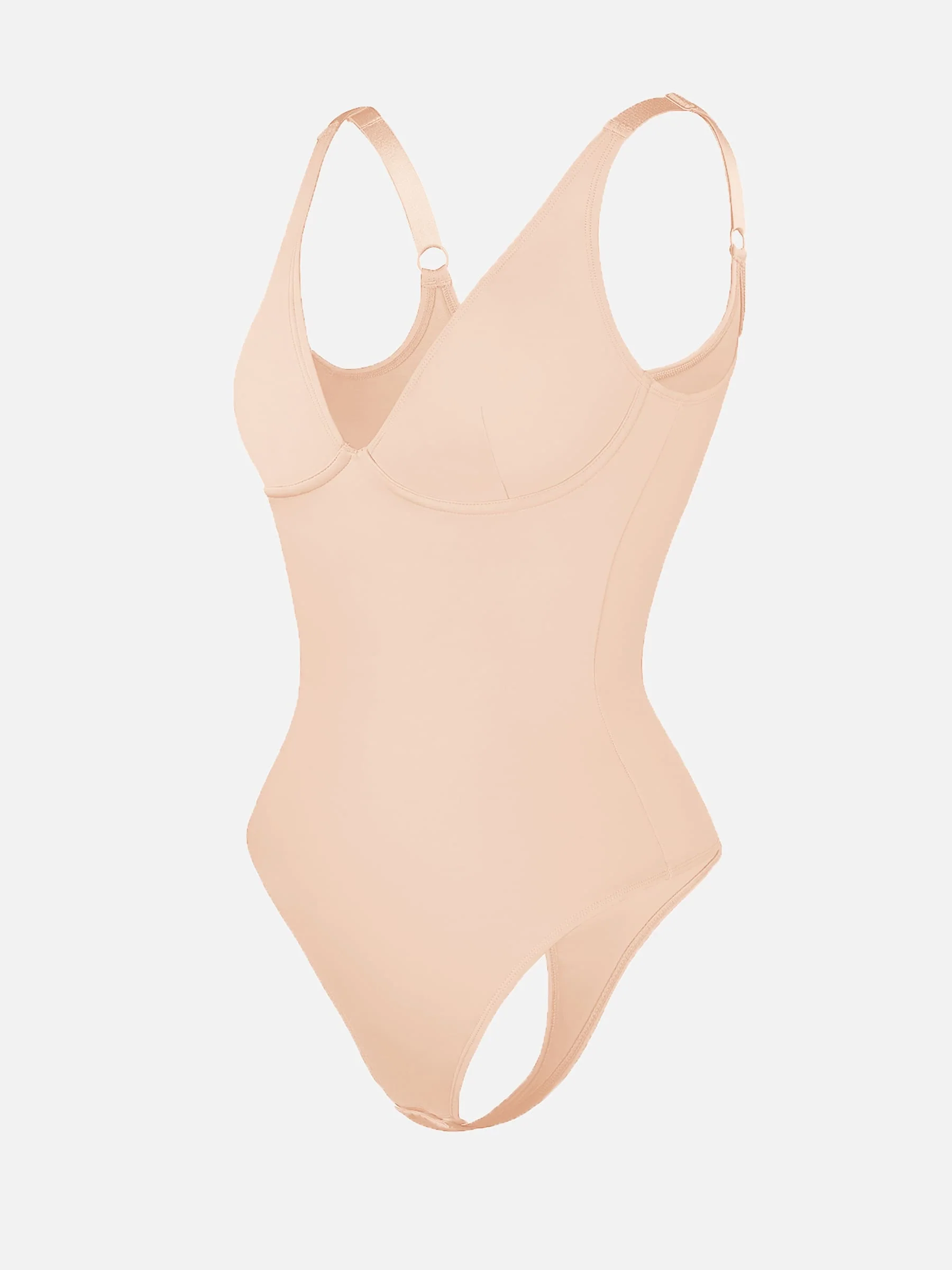Feelingirl V Neck Tummy Control Shaping Bodysuit - Image 30