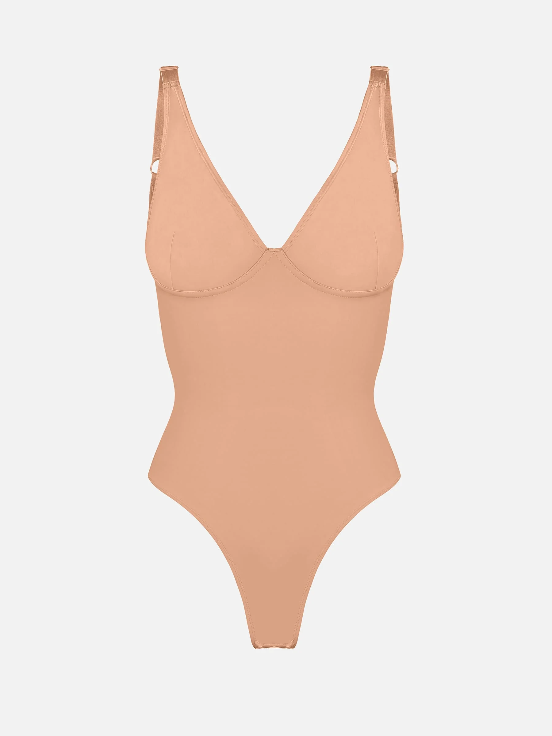 Feelingirl V Neck Tummy Control Shaping Bodysuit - Image 37