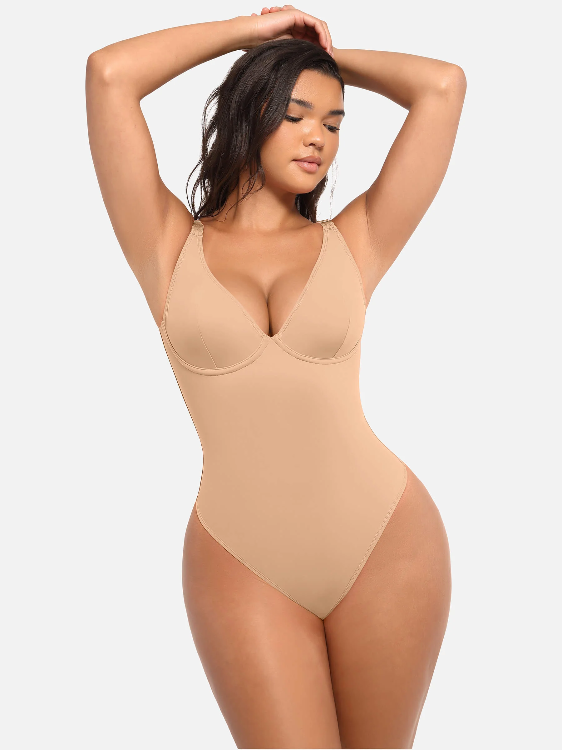 Feelingirl Deep V Neck Tummy Control Shapewear Bodysuit [BOGO] - Image 70