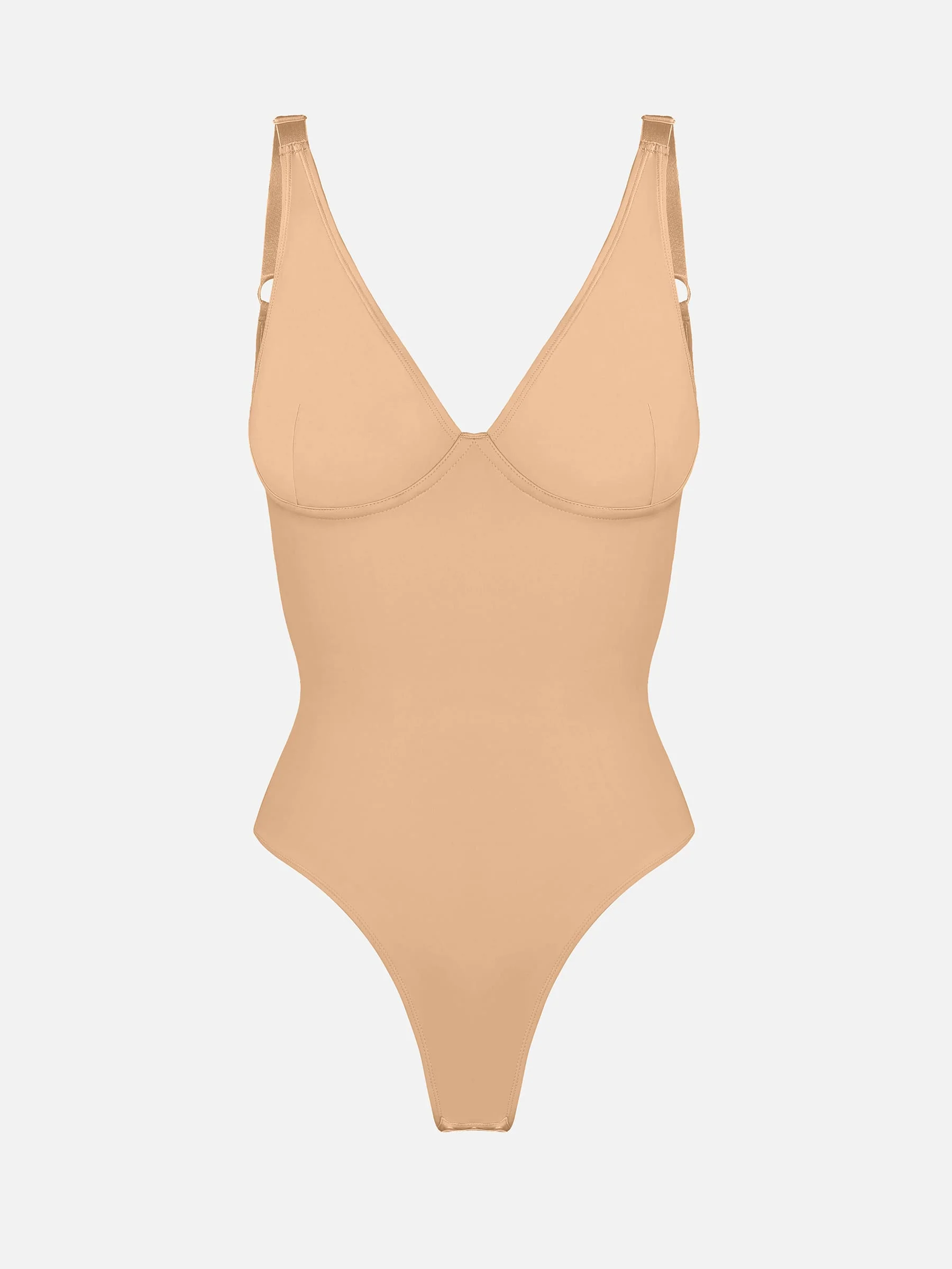 Feelingirl V Neck Tummy Control Shaping Bodysuit - Image 58