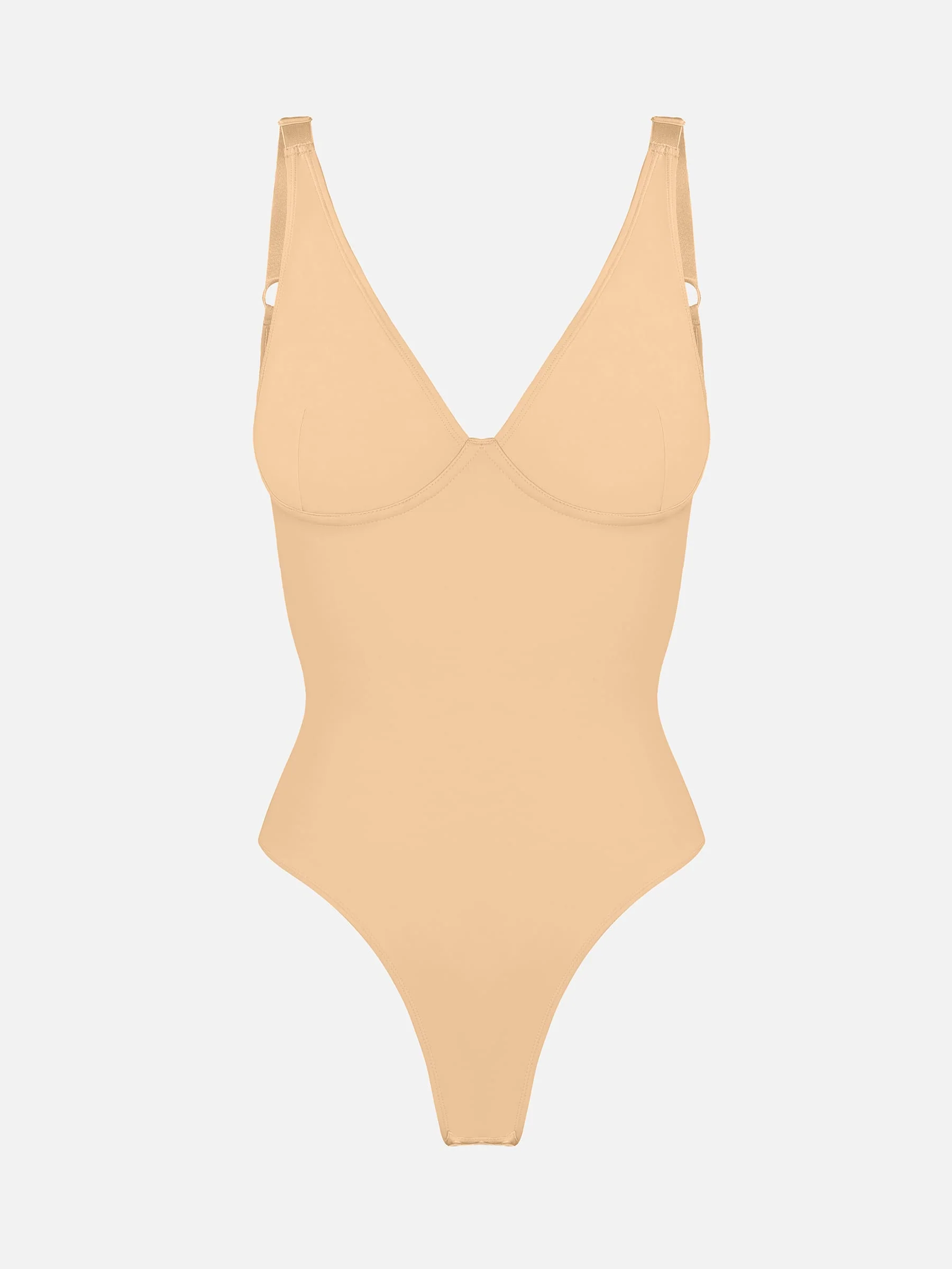 Feelingirl V Neck Tummy Control Shaping Bodysuit - Image 66