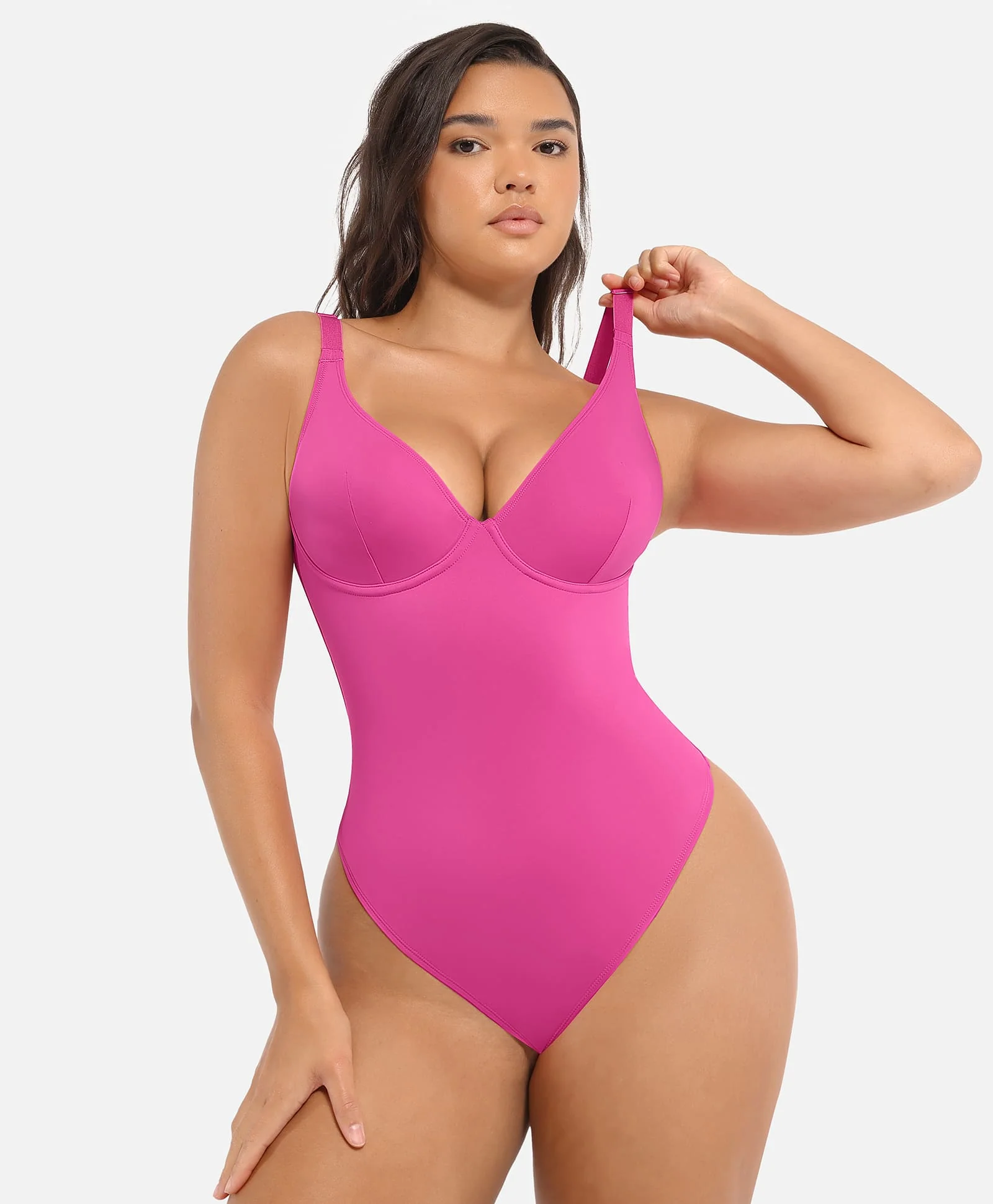 Feelingirl Deep V Neck Tummy Control Shapewear Bodysuit - Image 103