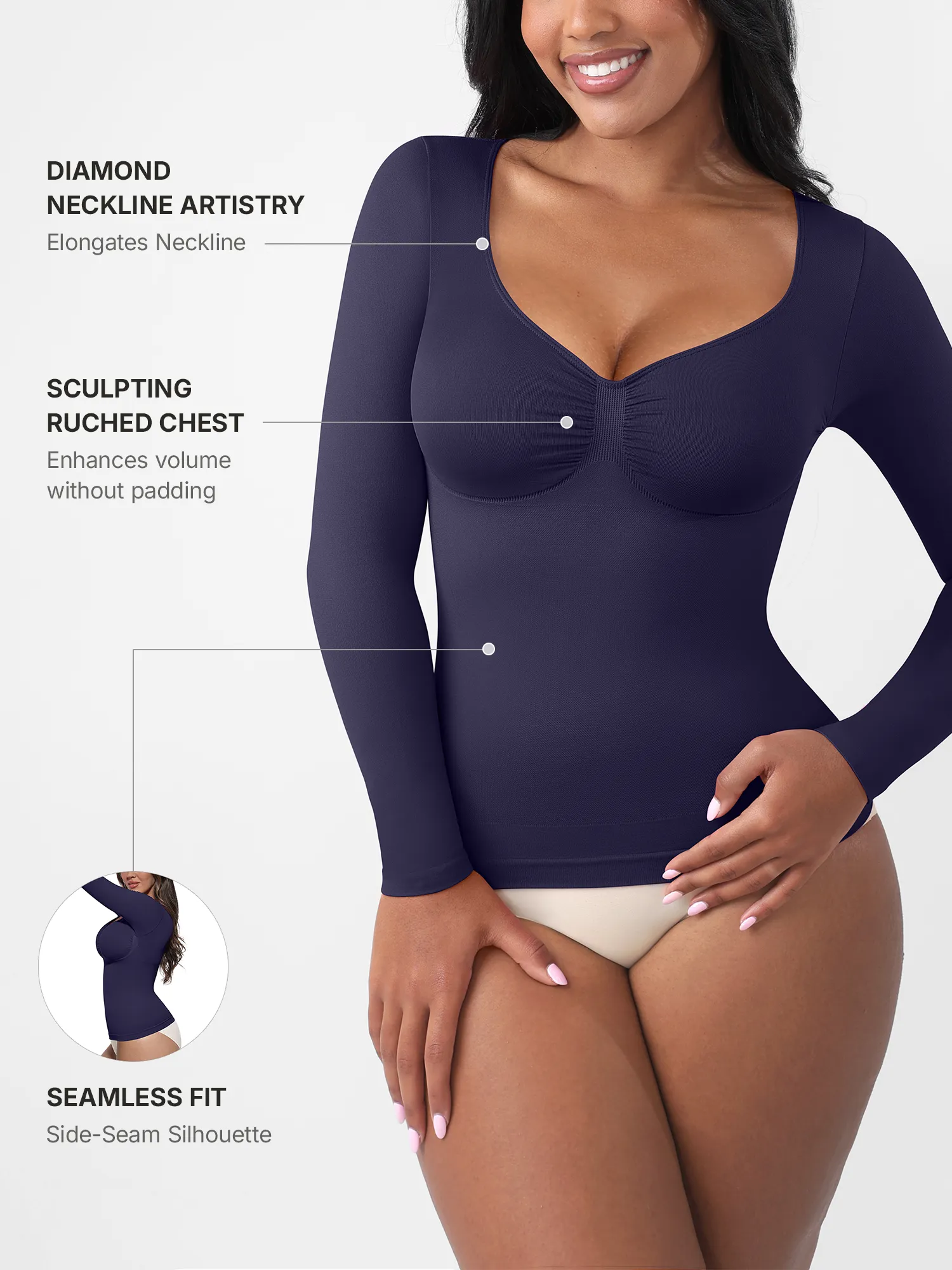 Feelingirl Everyday Seamless Long Sleeve Shaper - Image 18