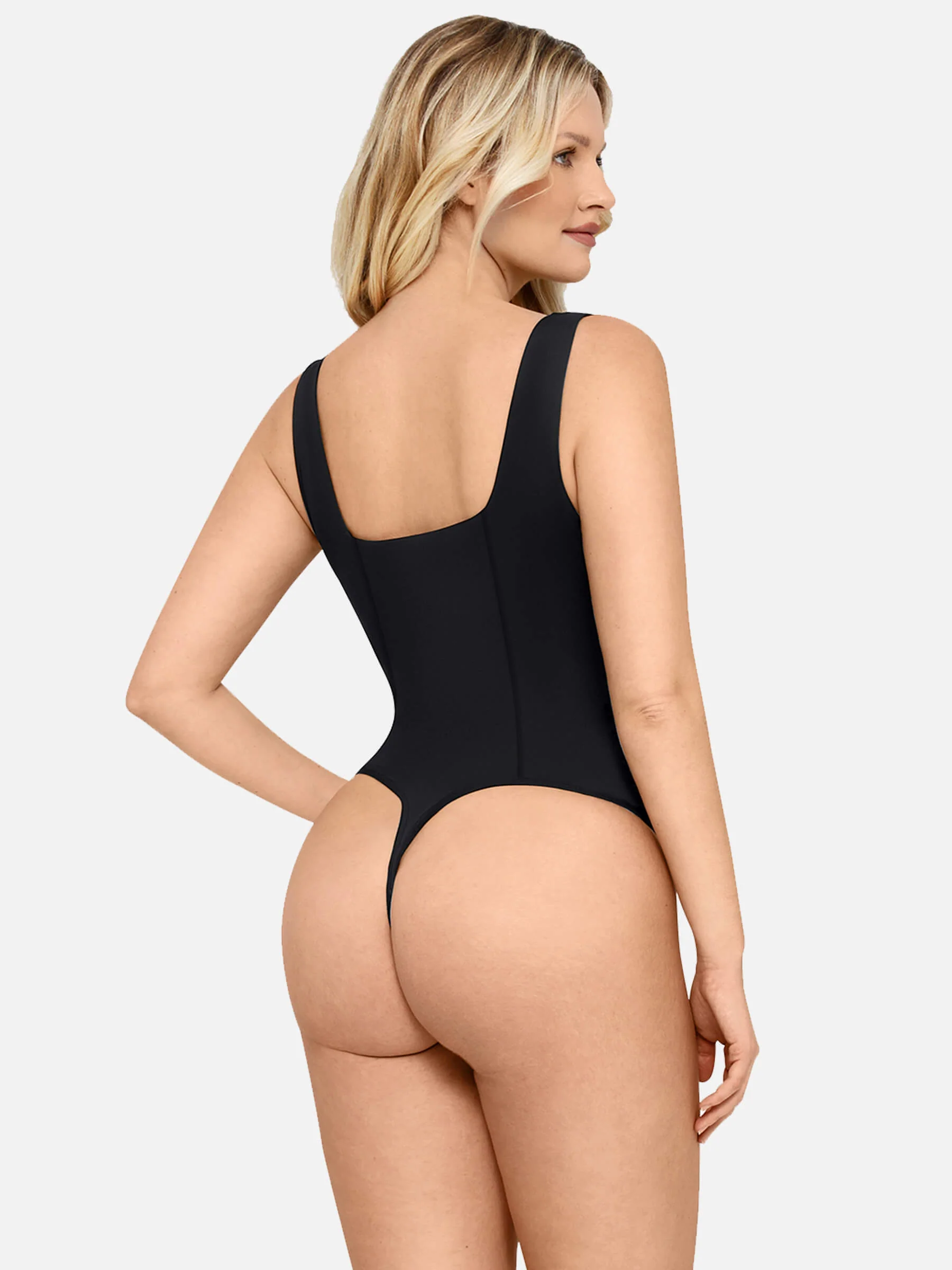 Feelingirl Full Body Wide Strap V-Neck Bodysuit - Image 9