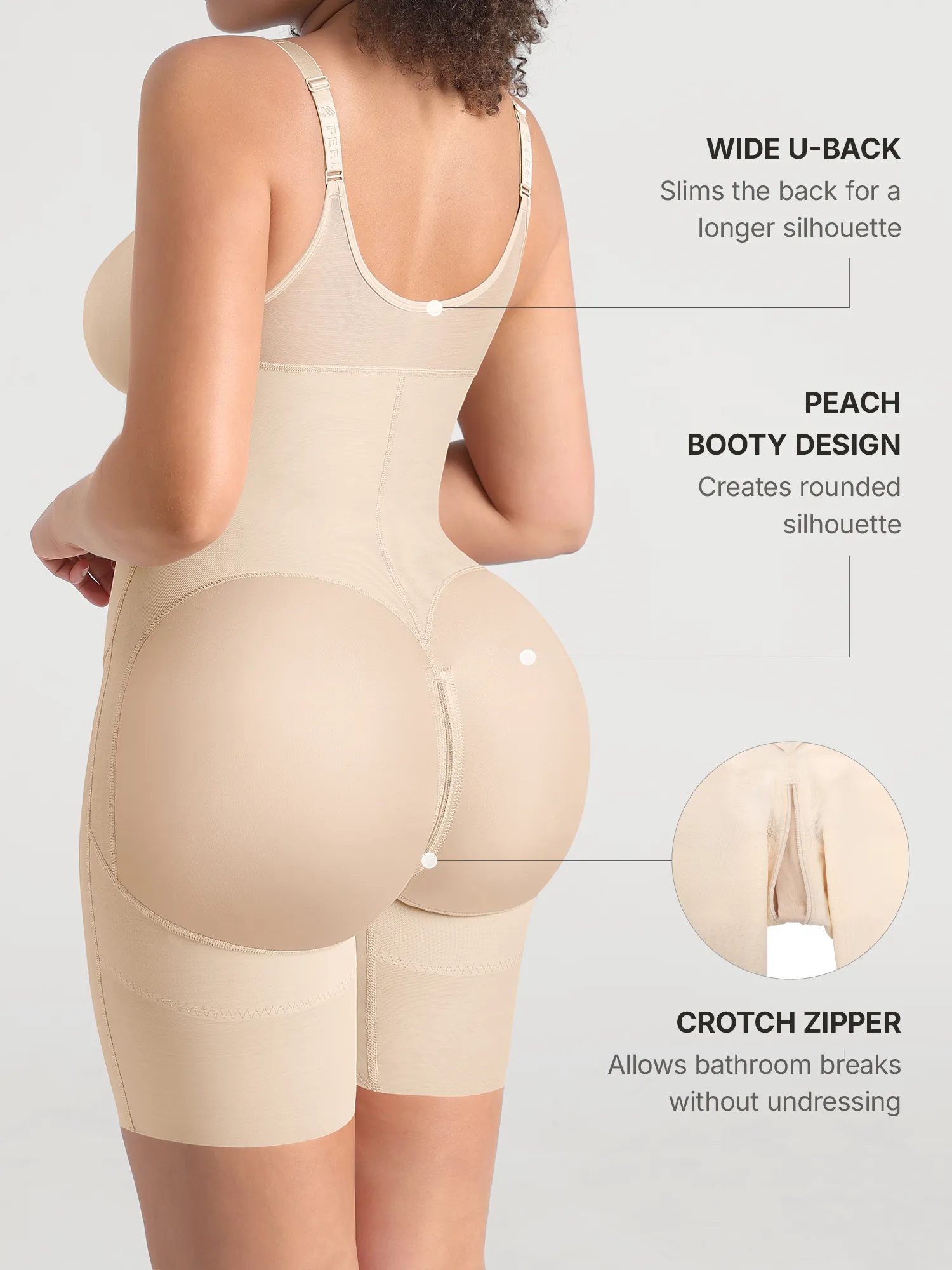 Feelingirl Full-Coverage Chest Faja Tummy Control Butt Lift Bodysuit - Image 13