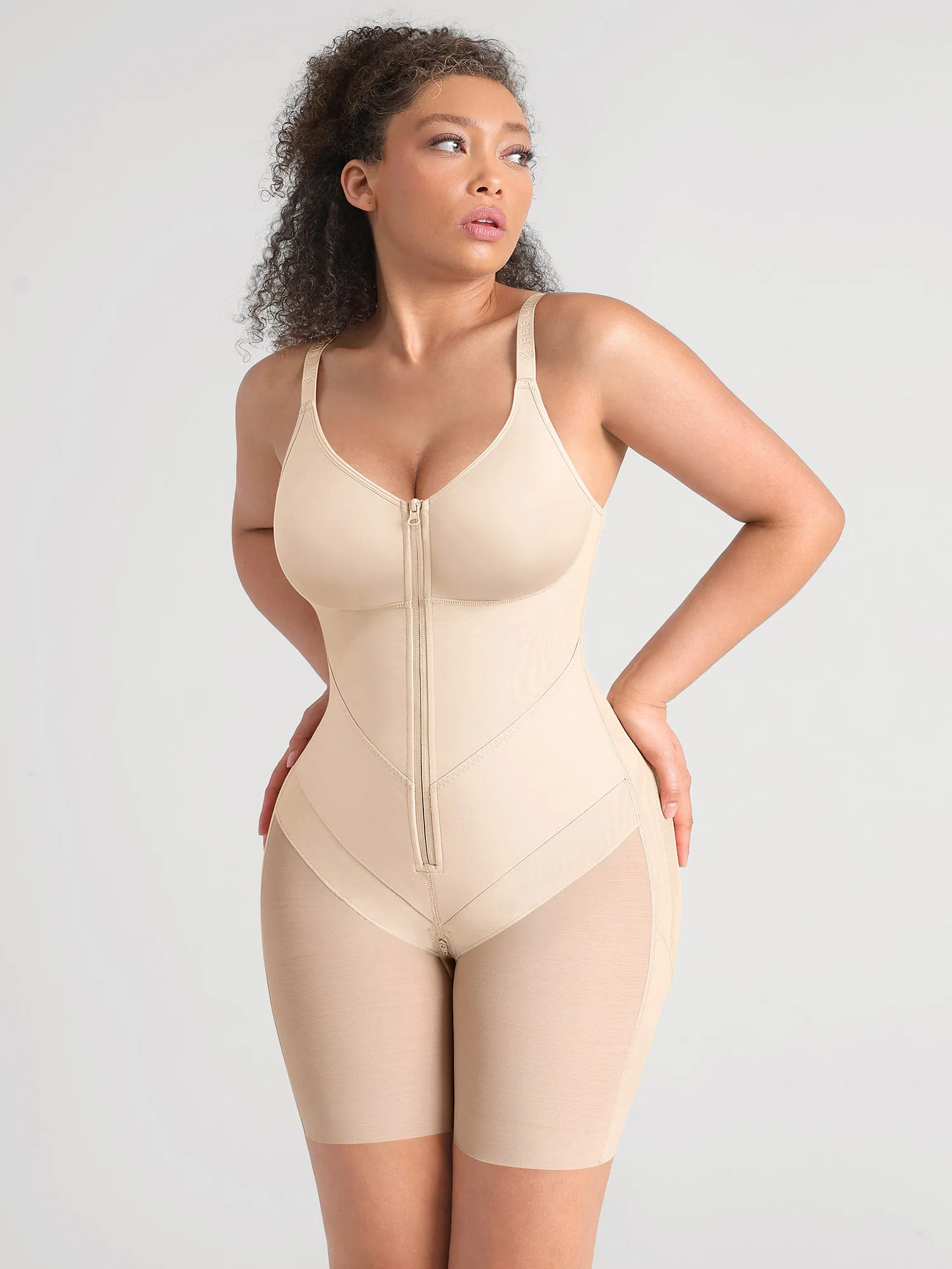 Feelingirl Full-Coverage Chest Faja Tummy Control Butt Lift Bodysuit - Image 16