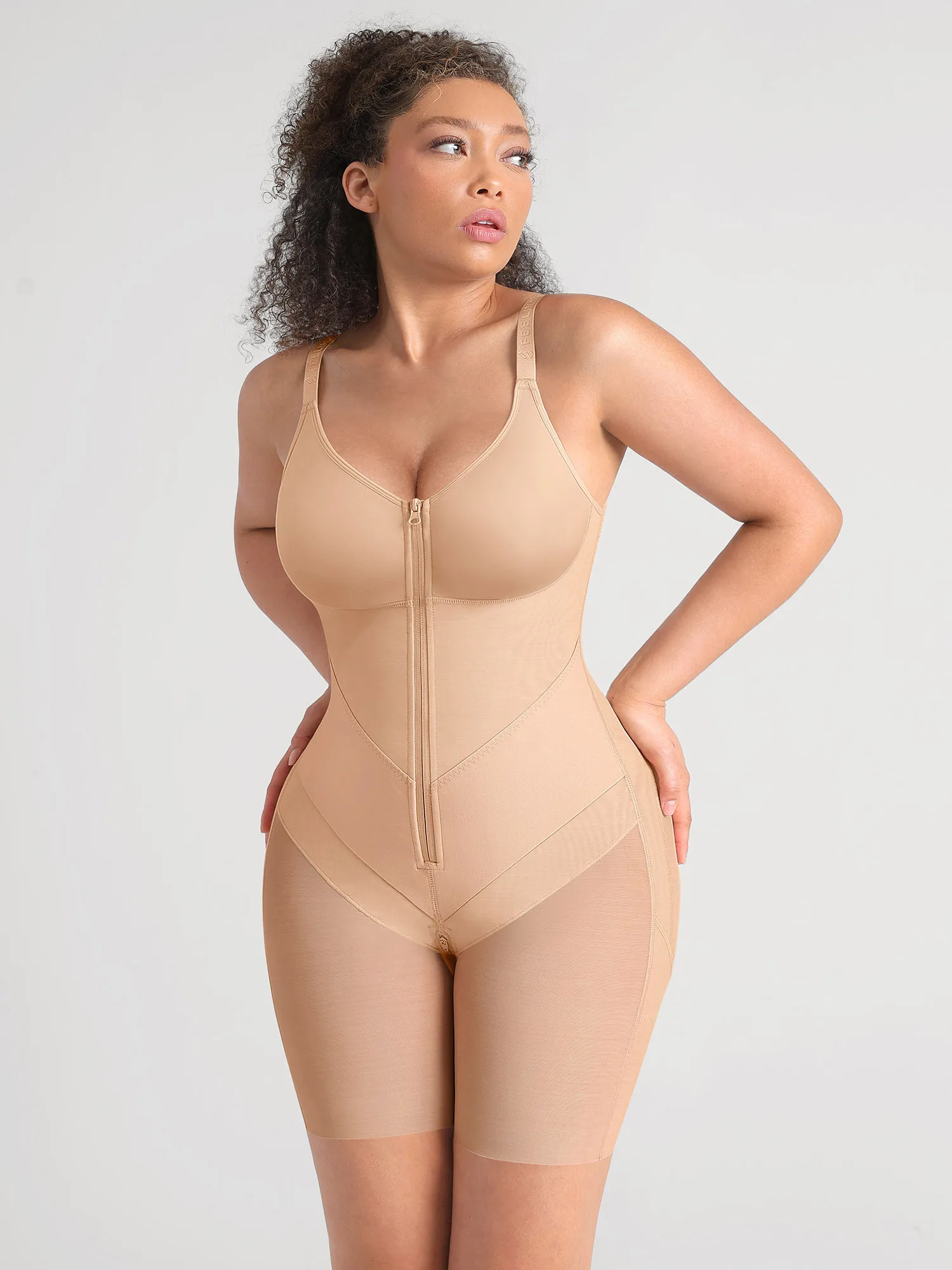 Feelingirl Full-Coverage Chest Faja Tummy Control Butt Lift Bodysuit - Image 24