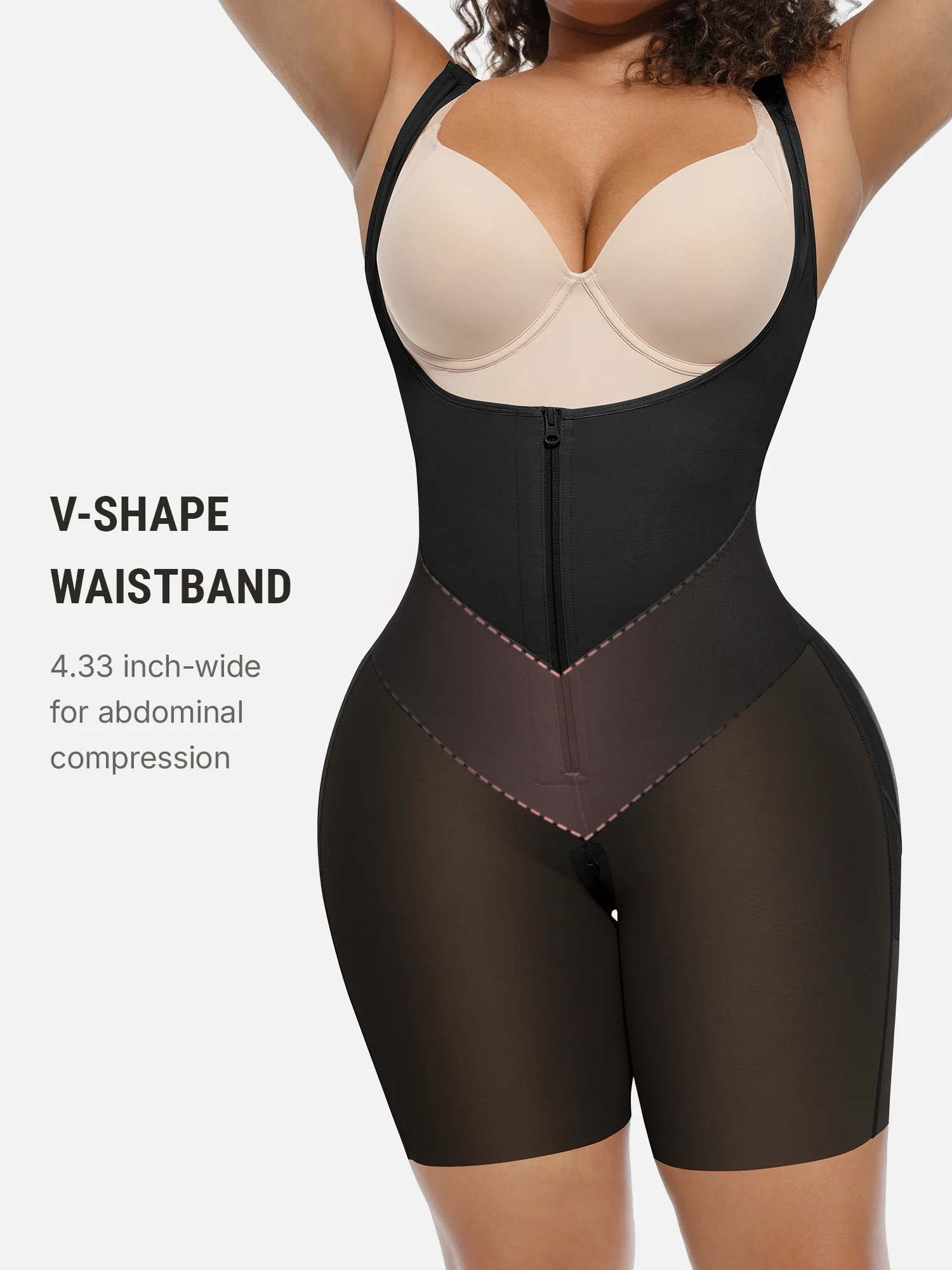 Feelingirl Full-Coverage Chest Faja Tummy Control Butt Lift Bodysuit - Image 29