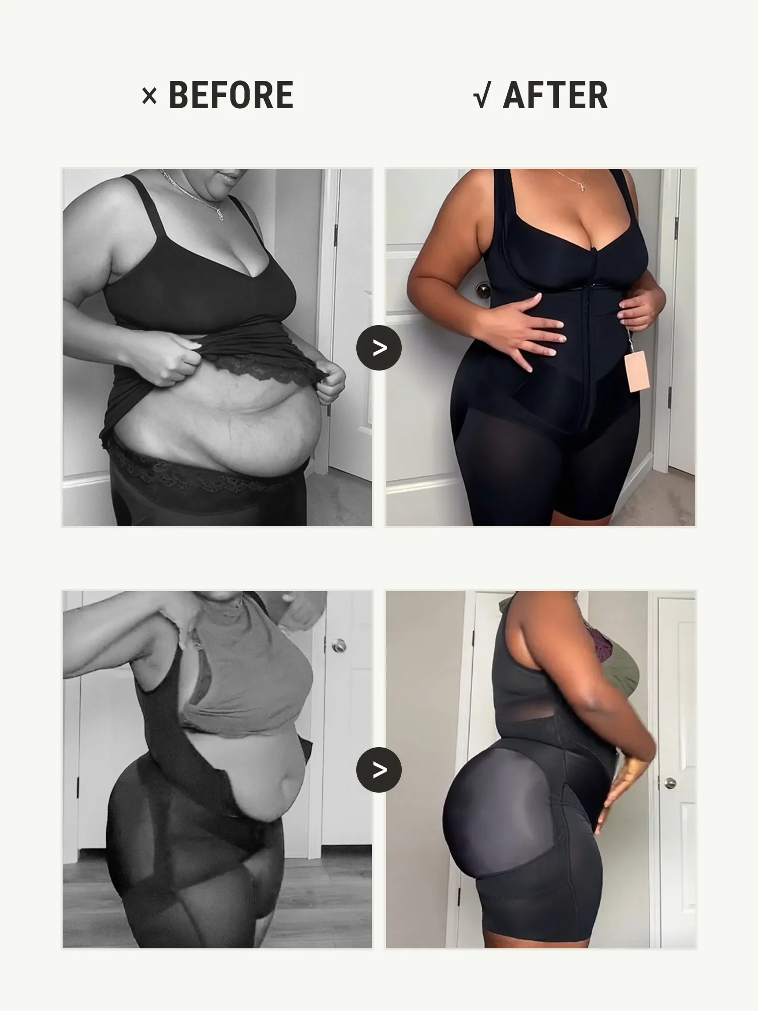 Feelingirl U-Shaped Shaping Lift Bodysuit & Unlined Soft Bra Bundle - Image 14